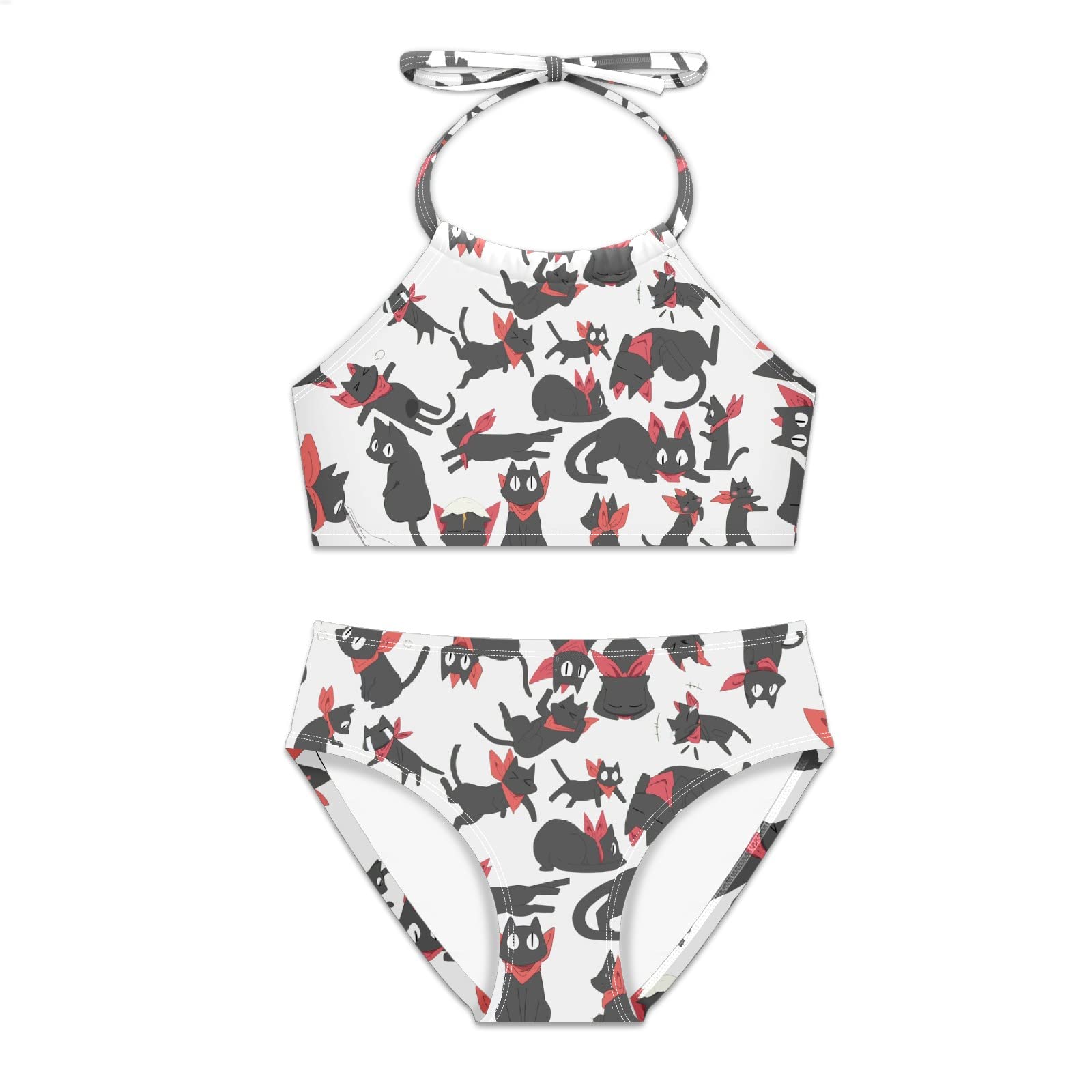 Cute Cat Girl Bikini Set - 2 Piece Beach Swimsuit for Women | Perfect for Pool, Beach & Summer Vacations