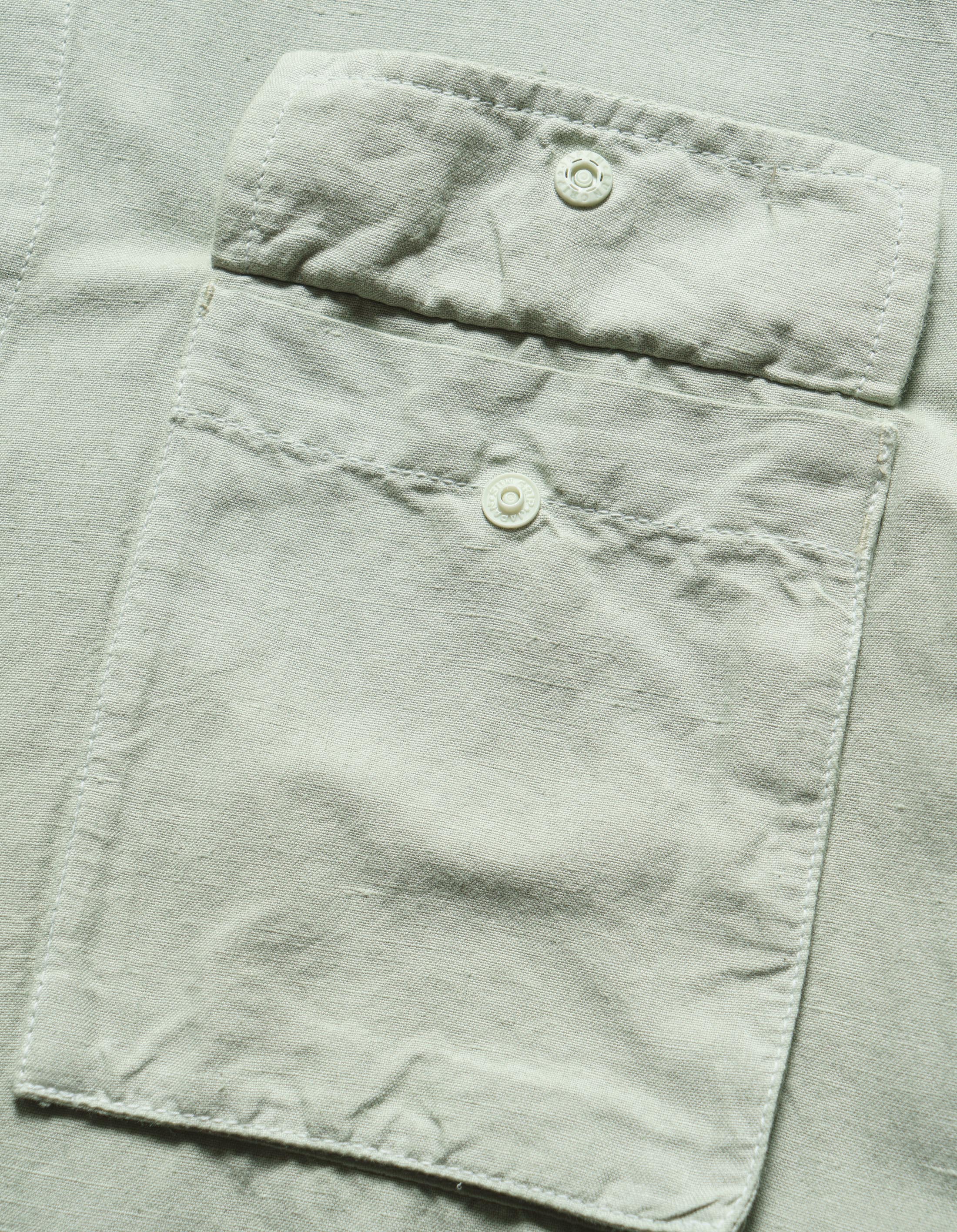 6080 Hemp BDU Cargo Overshirt in Sage Green - Military Style Utility Shirt for Outdoor Adventures & Tactical Wear