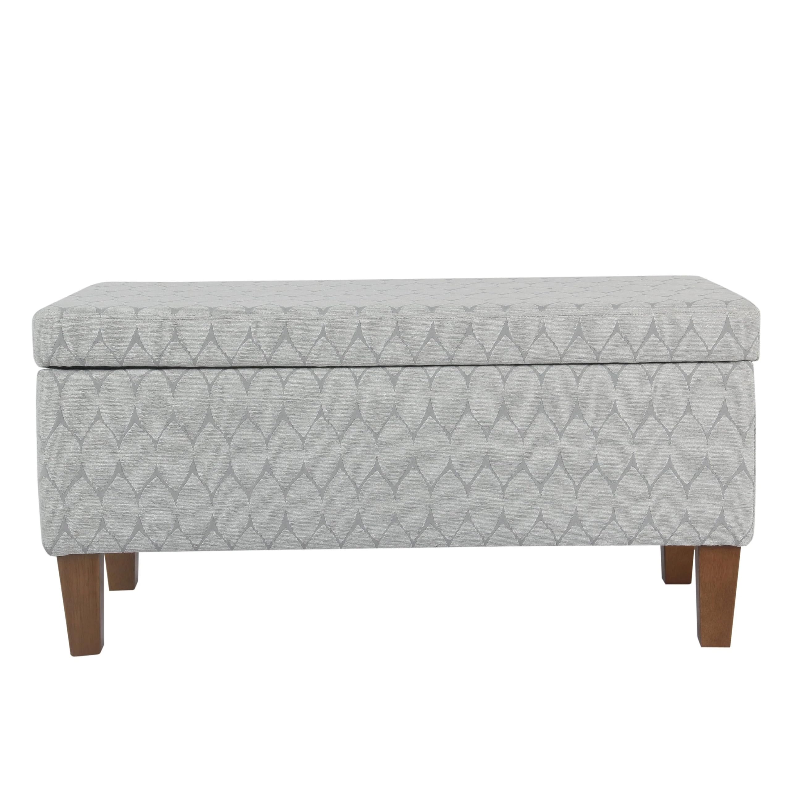 HomePop Textured Large Decorative Storage Bench - Gray & Brown, 36