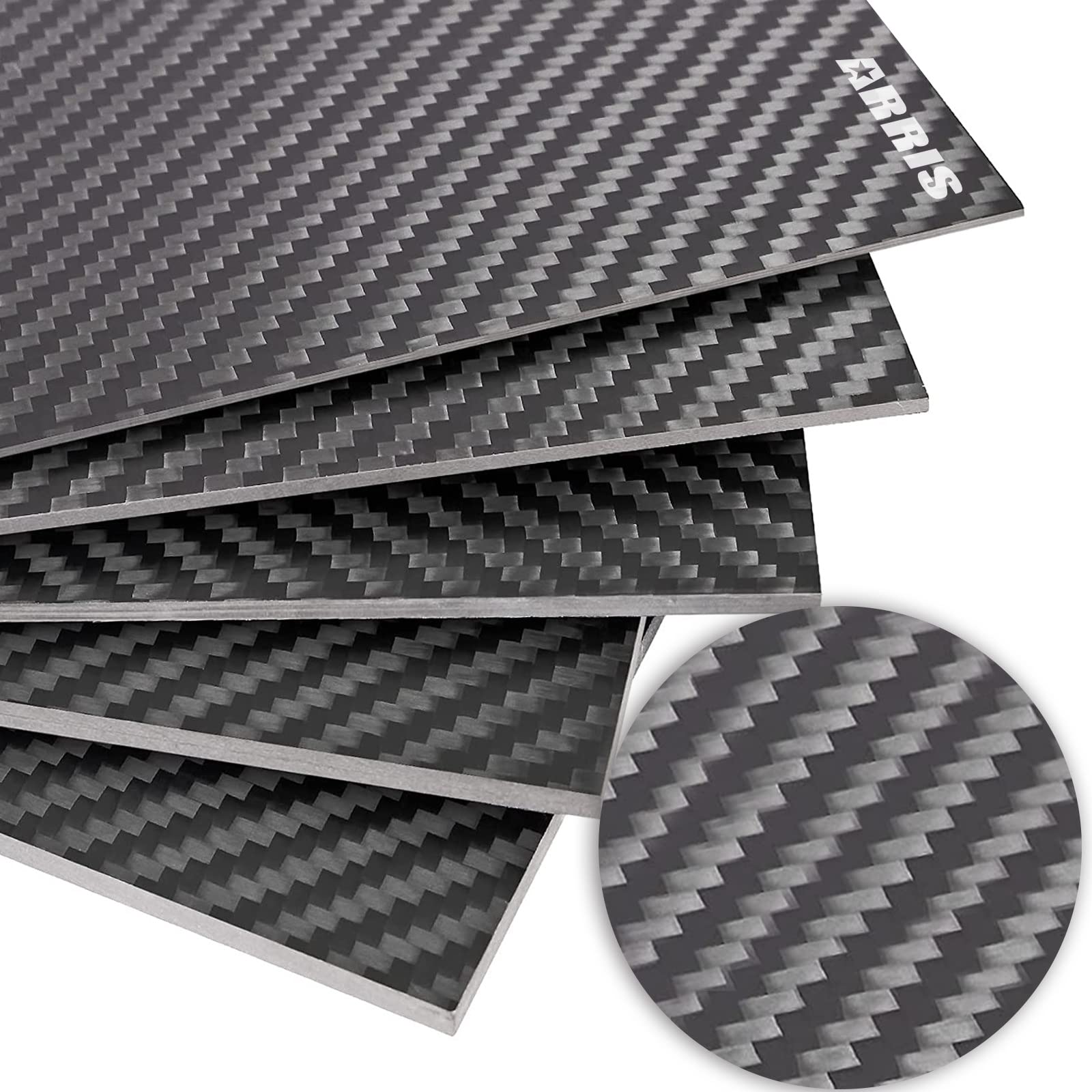 High-Quality ARRIS 300x400x6mm 3K Twill Matte Carbon Fiber Sheet - Multiple Thickness Options (0.5mm to 5mm) - Lightweight & Durable Carbon Fiber Panel for DIY Projects, RC Cars, Drone Frames, and Automotive Modifications