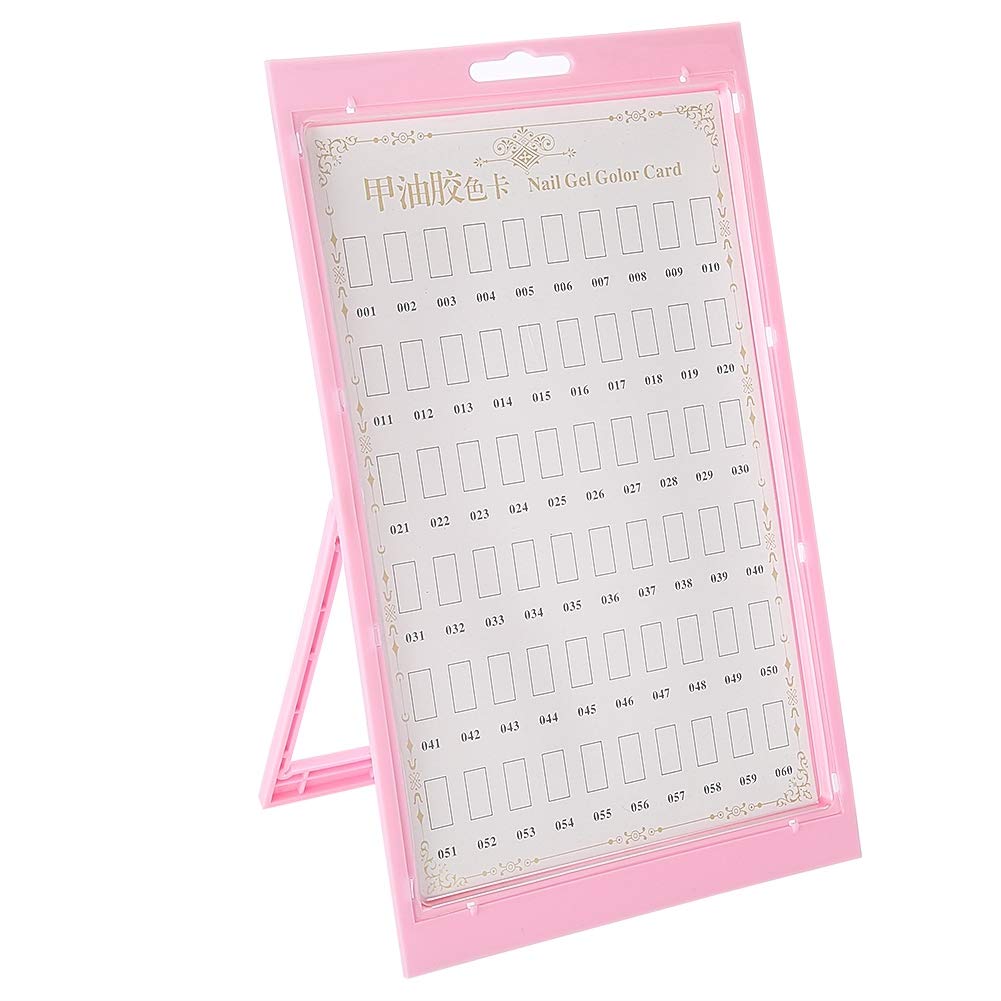 Professional Nail Color Chart Display Board - Gel Nail Polish Display Card for Salons, Nail Art Color Guide Booklet & Manicure Practice Tool (Pink) | Perfect for Nail Technicians, Salon Displays & DIY Nail Art at Home