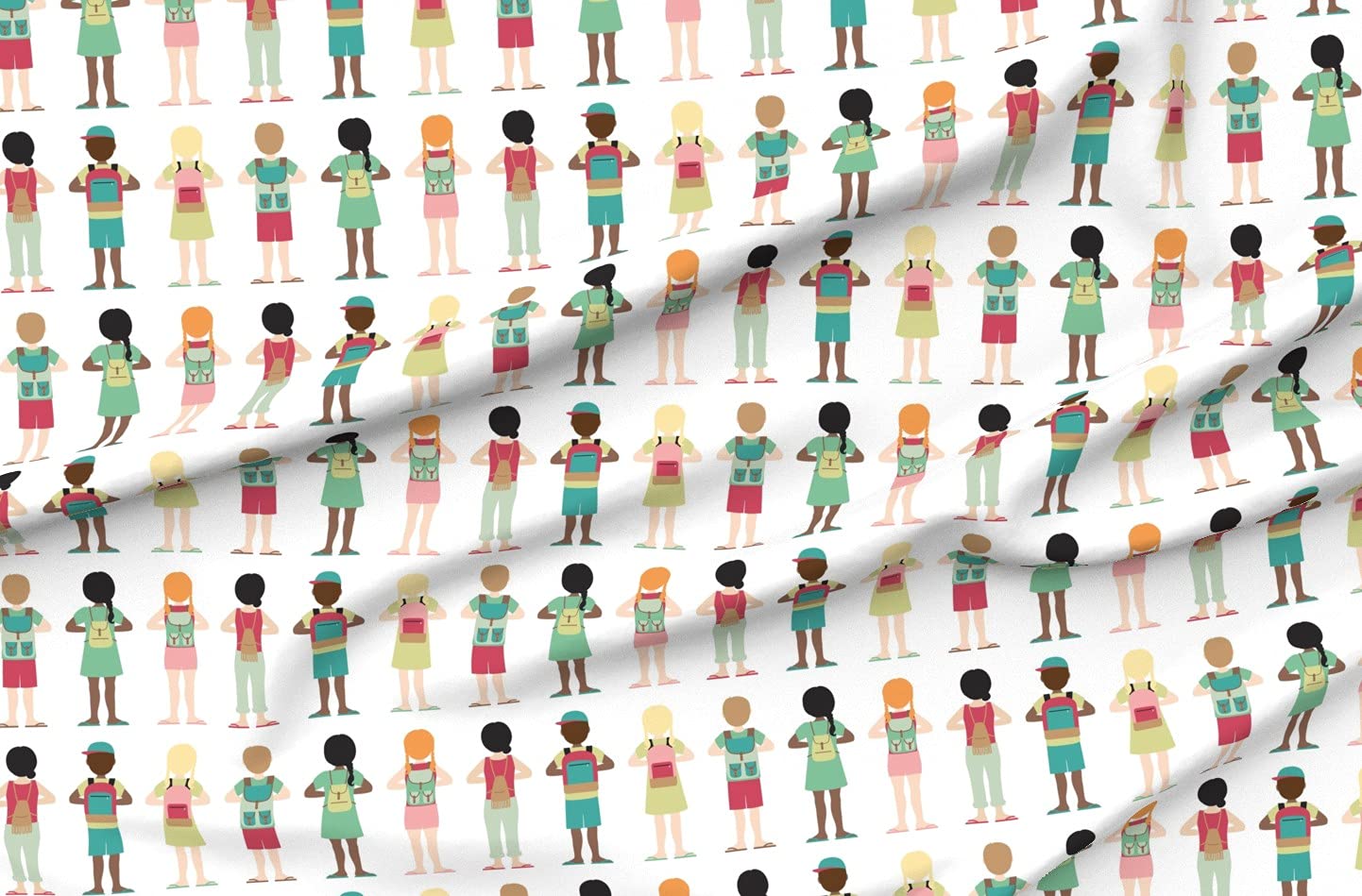 Spoonflower Fabric - Printed Satin Fabric by The Yard for Sewing, Lining, Apparel, Fashion, Blankets & Home Decor - Perfect for School Projects, Children's Books & DIY Crafts