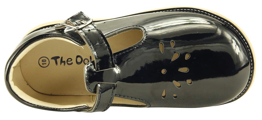 **Toddler Mary Jane Flat Shoes for Girls - Comfortable School Dress Shoes by The Doll Maker - Perfect for School, Parties & Special Occasions**