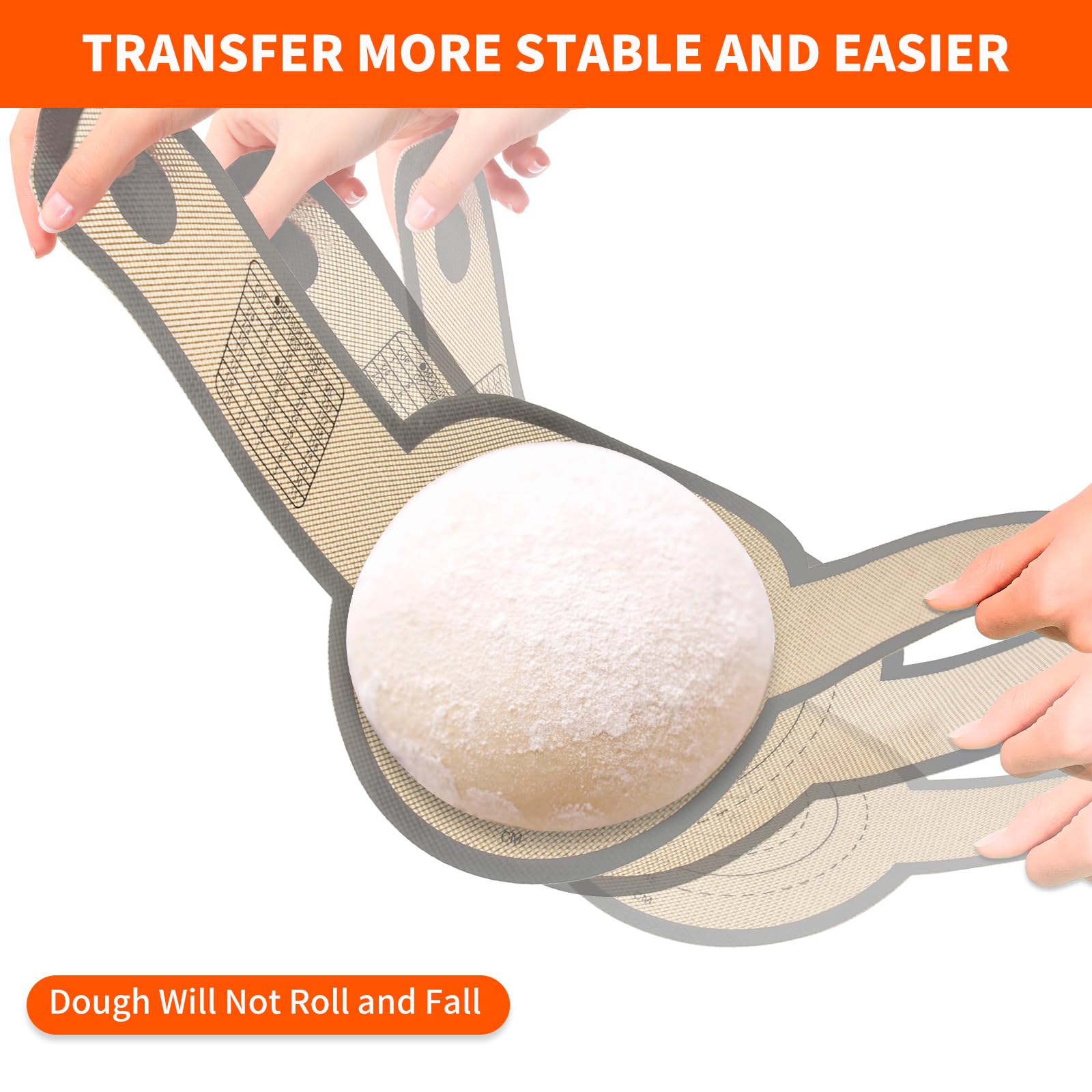 Non-Stick Silicone Bread Sling for Dutch Oven - 2 Pack Reusable Baking Mat with Long Handles, Easy Clean & Transfer Sourdough Bread - Perfect for Artisan Bread Baking, Homemade Loaves & Oven to Table Serving
