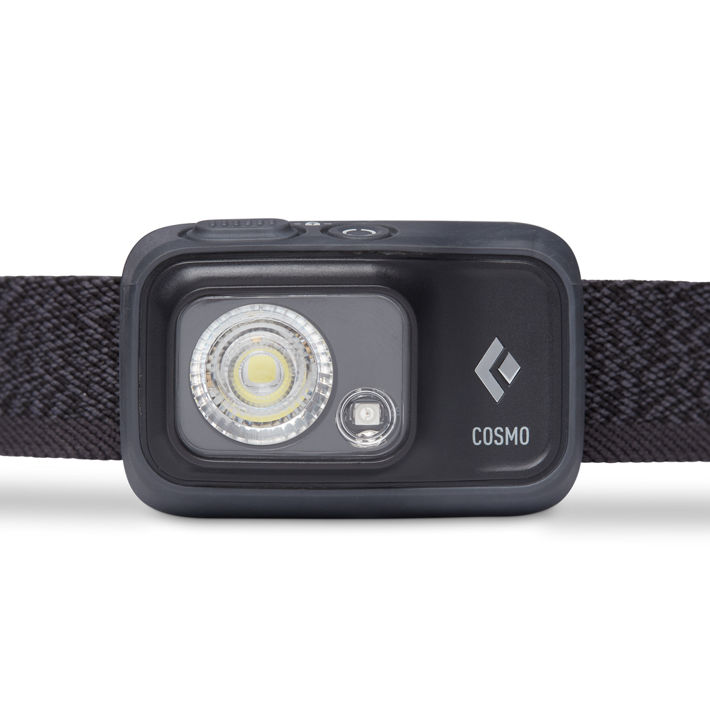 Black Diamond Cosmo 350 Headlamp - Rechargeable LED Headlight for Camping, Hiking & Running - 350 Lumen Waterproof Head Torch for Outdoor Adventures