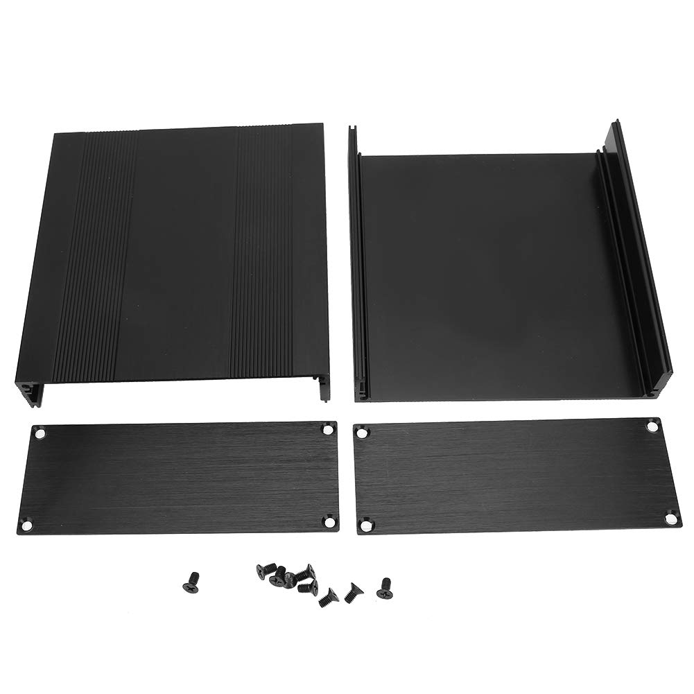 Black Aluminum Enclosure Case for DIY Electronics - 54x145x150mm PCB Box, Split Type Metal Project Box for Circuit Boards | Perfect for Arduino, Raspberry Pi & DIY Prototyping Projects
