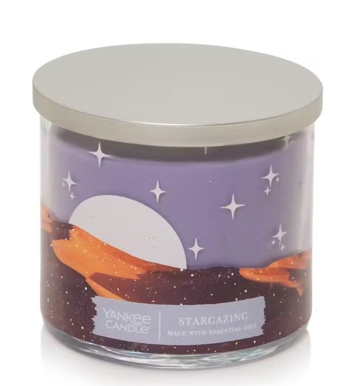 Yankee Candle Stargazing 3-Wick Tumbler Candle - Large Jar Scented Candle for Home, Relaxation & Romantic Ambiance - Perfect for Bedroom, Bathroom & Living Room Decor