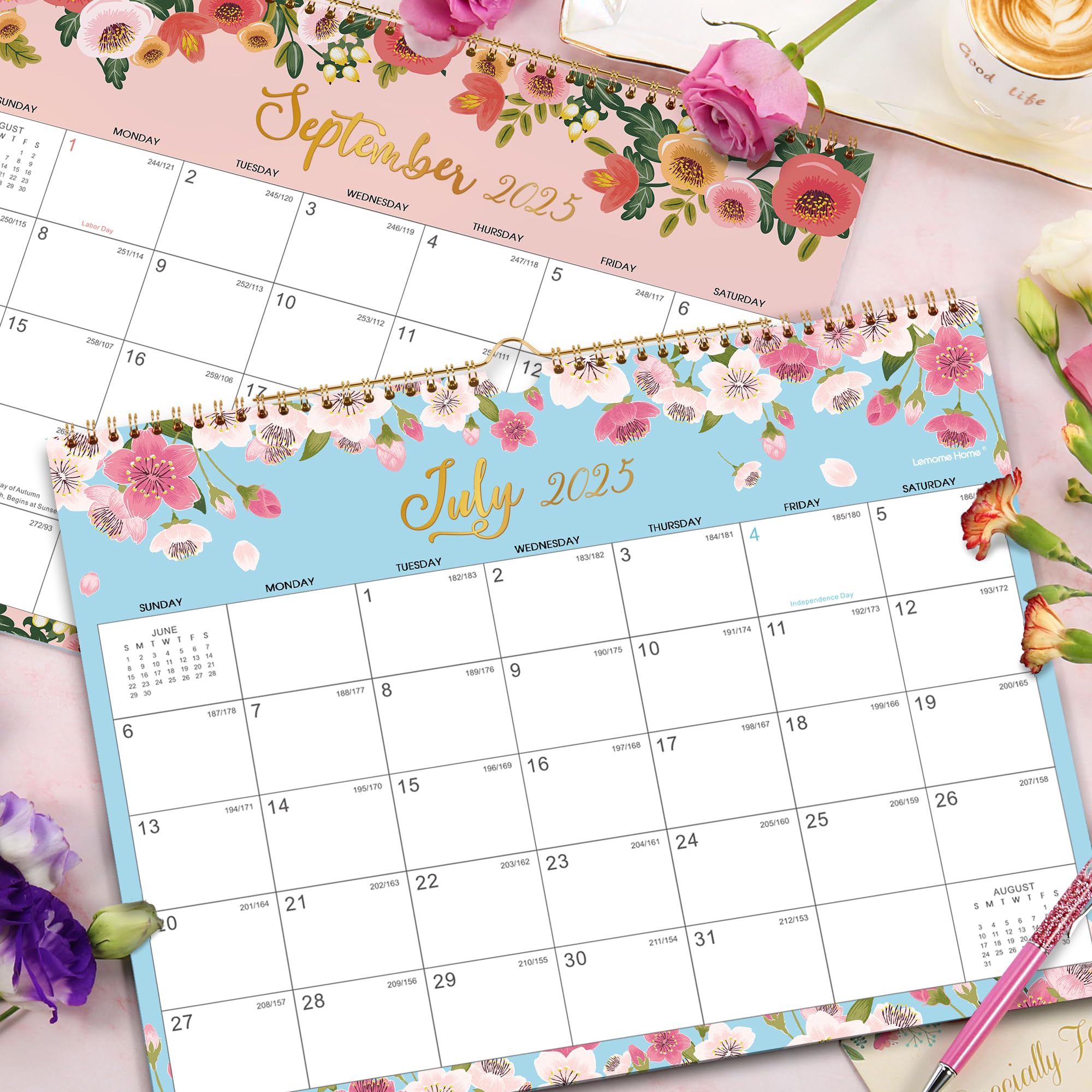 2025-2026 Wall Calendar - 18 Month Planner from July 2025 to December 2026 | Thick Paper, 15