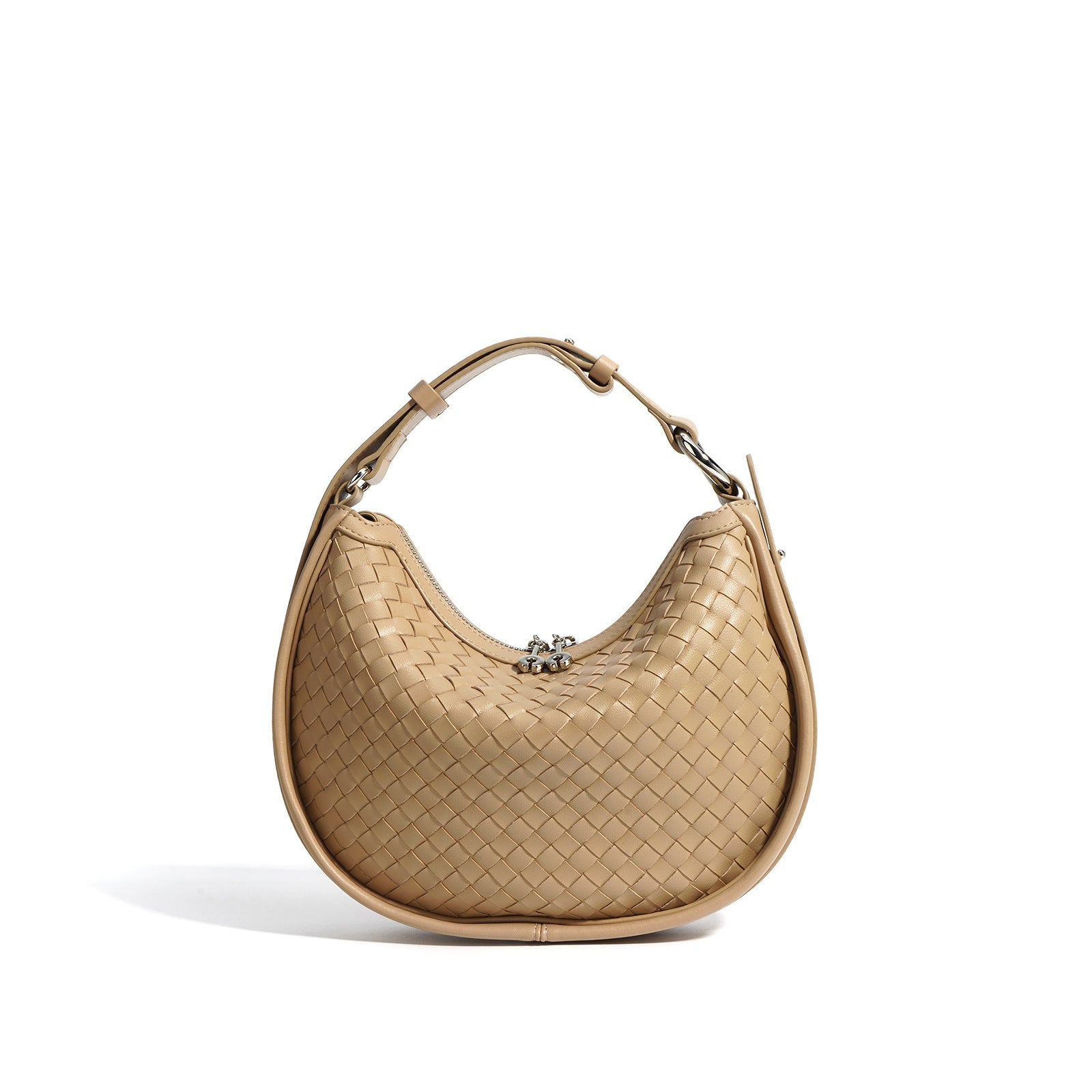 Stylish Woven Crescent Leather Crossbody Bag for Women - Perfect for Work, Travel & Everyday Use