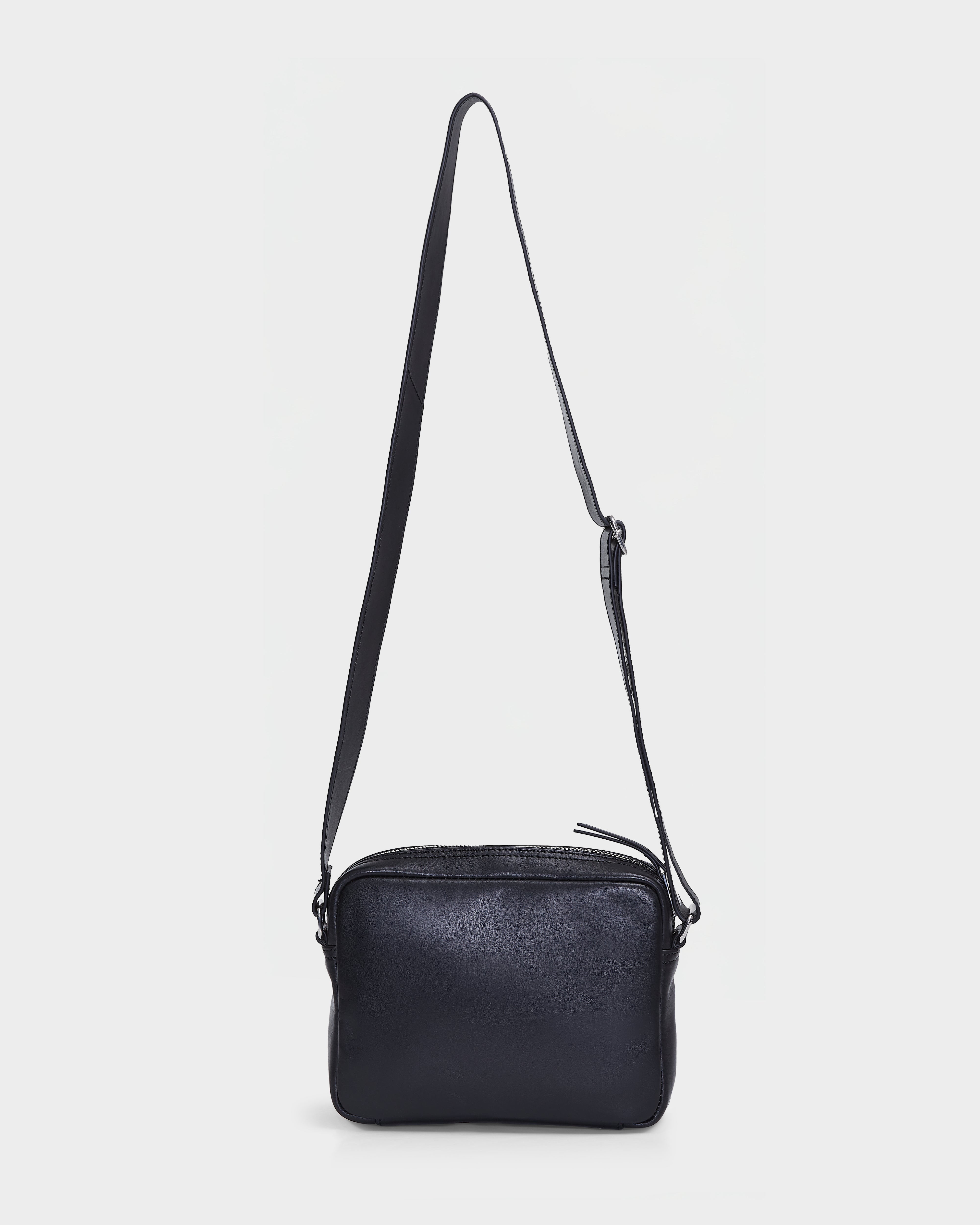 NARINE L324501 Black Leather Handbag for Women - Stylish Crossbody Purse for Work, Travel & Everyday Use