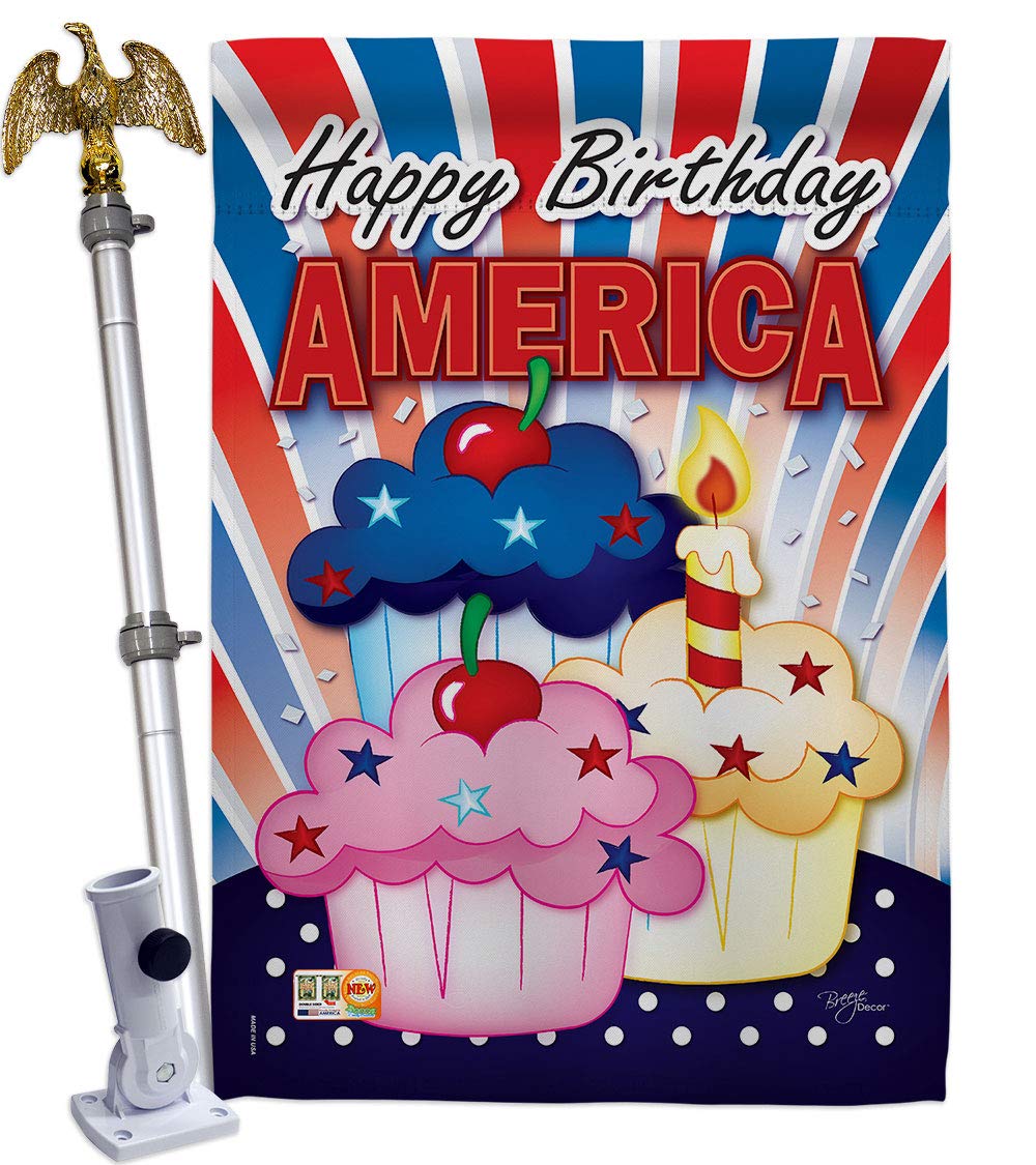 American Cupcake Patriotic House Flag Set - 28