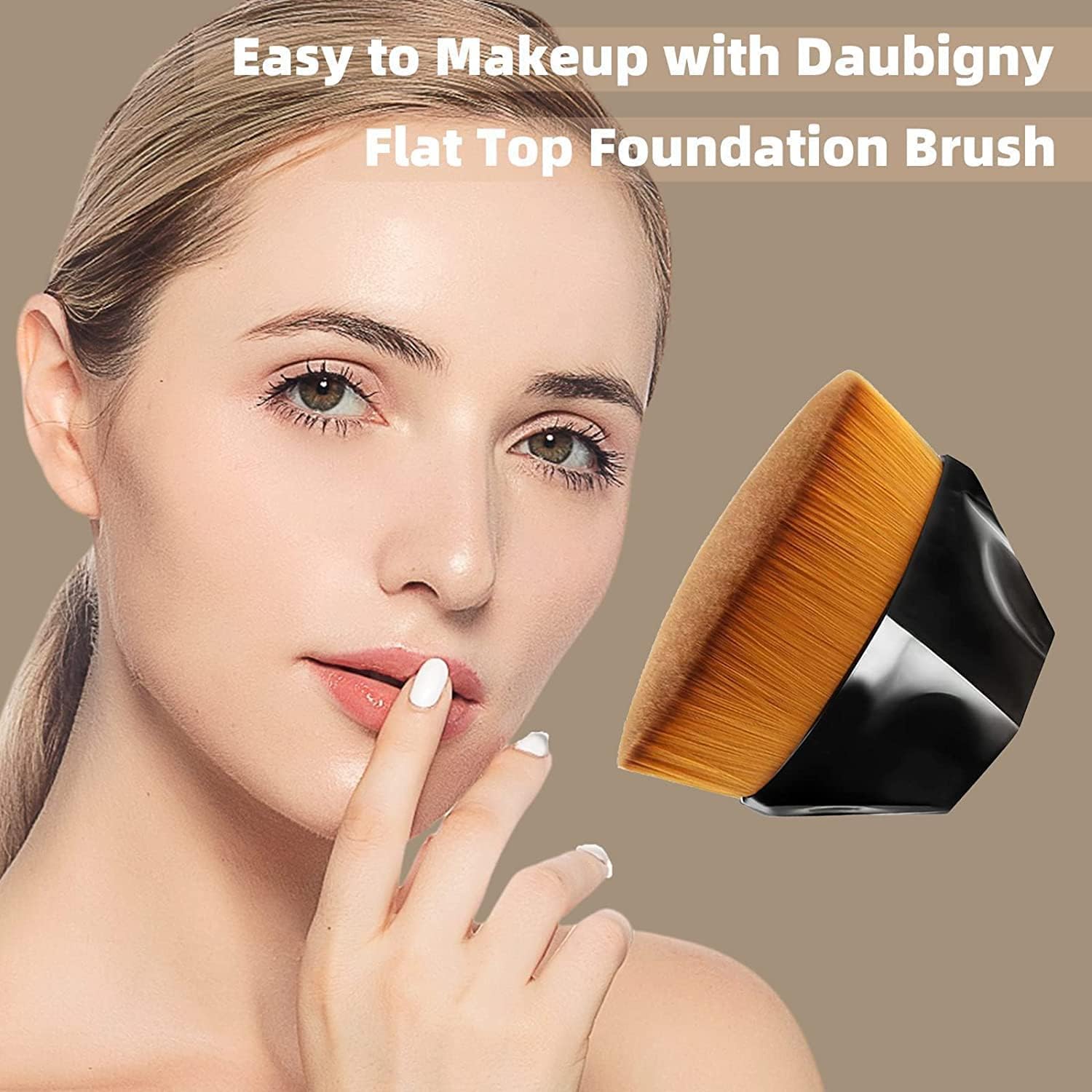 ZemGlam Blush Brush for Liquid & Powder Makeup - Black | Flawless Blending for Cream & Compact Foundation