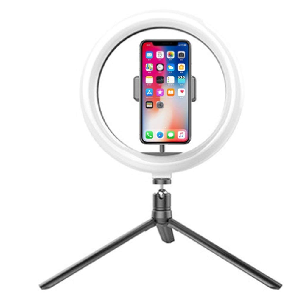QFFL RGB Ring Light with 15 Colors - Dimmable LED Soft Light, 360° Adjustable Angle, USB Powered for Live Streaming, Makeup, YouTube Videos & Photography (26cm/10.2