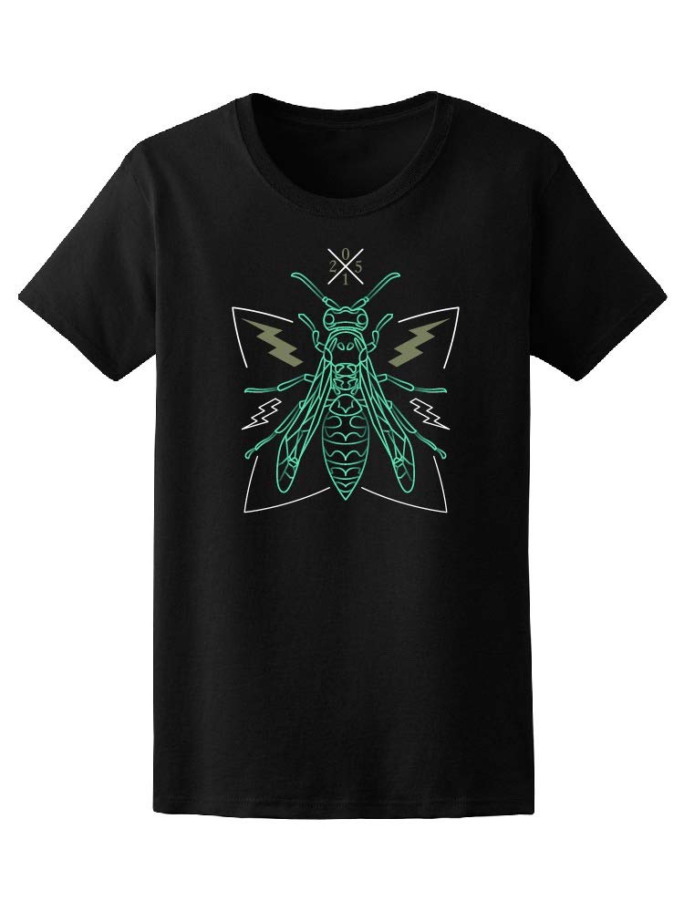 Smartprints Lined Bee Graphic T-Shirt for Men - Casual Comfort Fit Cotton Tee for Everyday Wear, Street Style & Weekend Outings