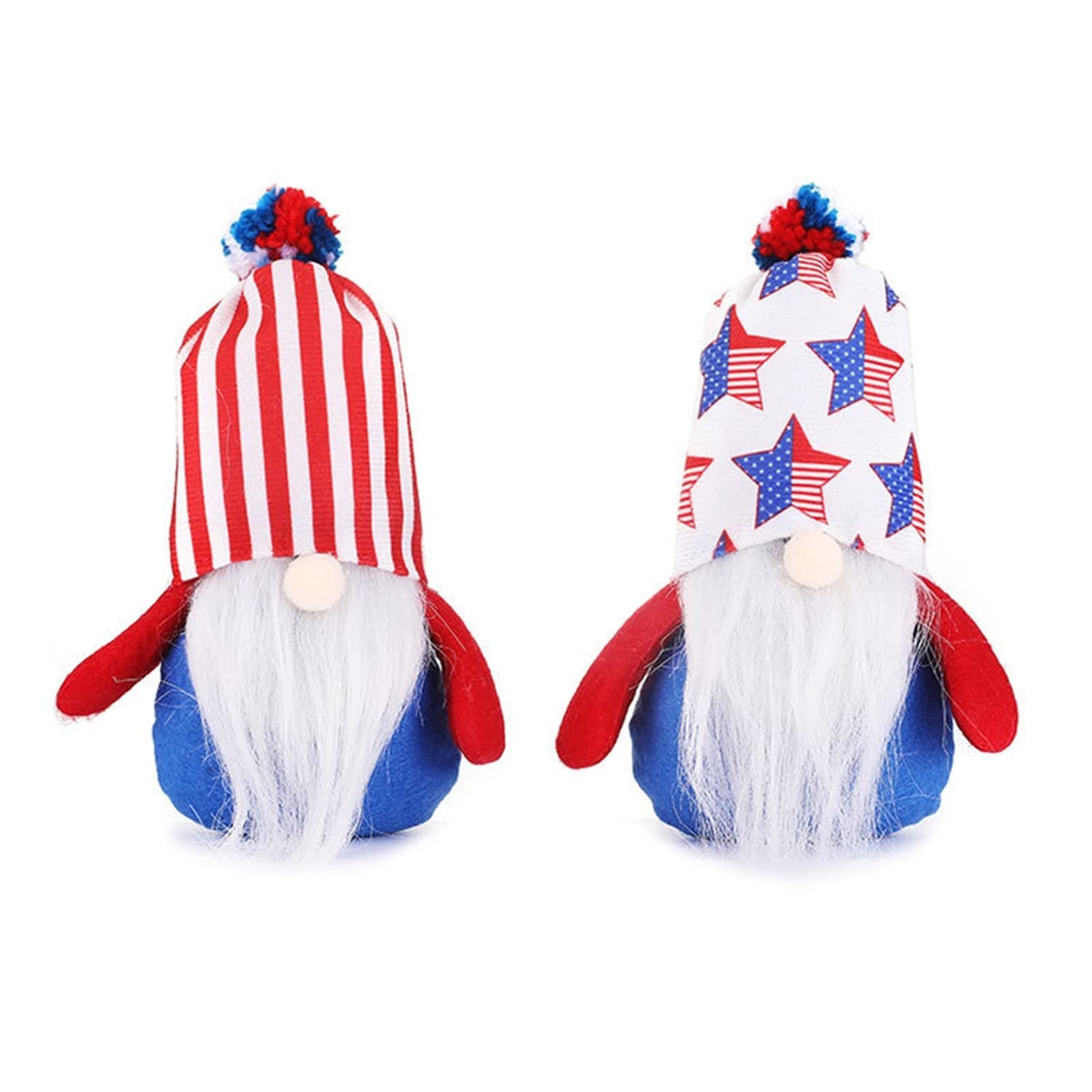 Patriotic Gnome Plush Doll - 4th of July Home Decor, Independence Day Gifts, Faceless Gnome Statue for Yard & Garden Decorations | Perfect for American Flag Themed Parties, Memorial Day Celebrations & Patriotic Home Décor