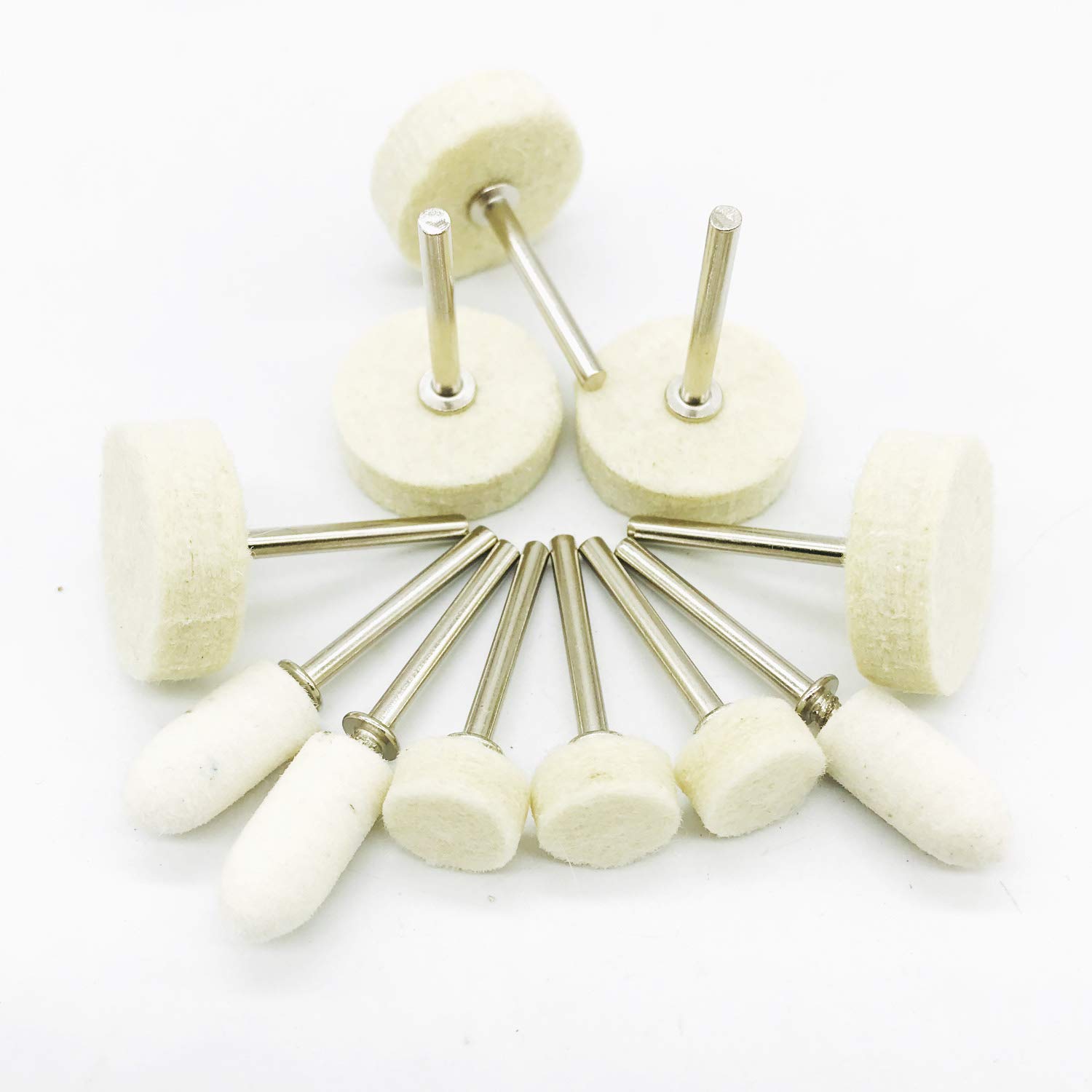 Woohome 150PCs Rotary Tool Polishing Kit - Buffing Wheels & Felt Pads for DIY & Jewelry Making