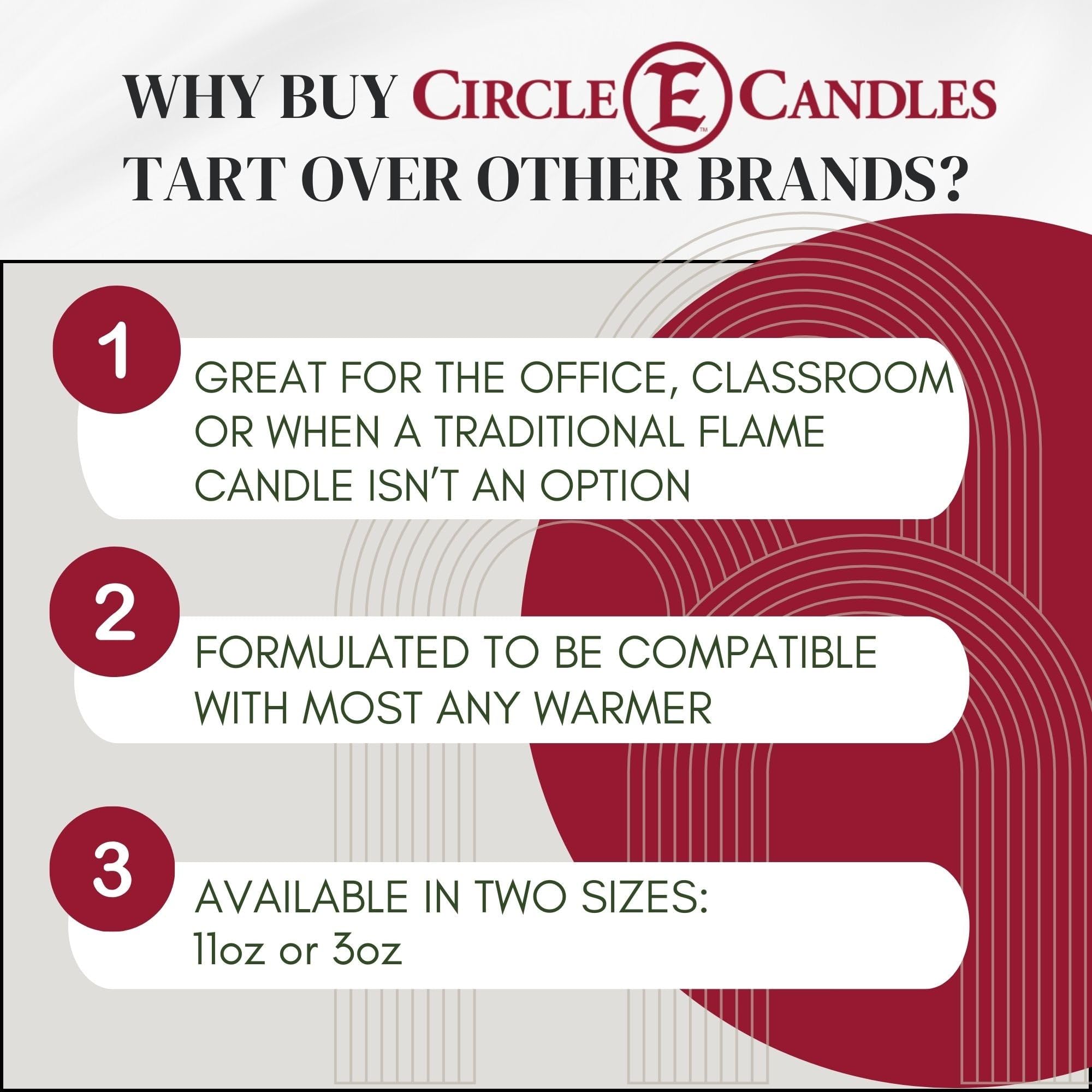 Circle E Candles Barefoot Beach Scented Mini Wax Tarts - 3oz (Pack of 6) | Small Flameless Candles for Home, Office, Spa & Relaxation
