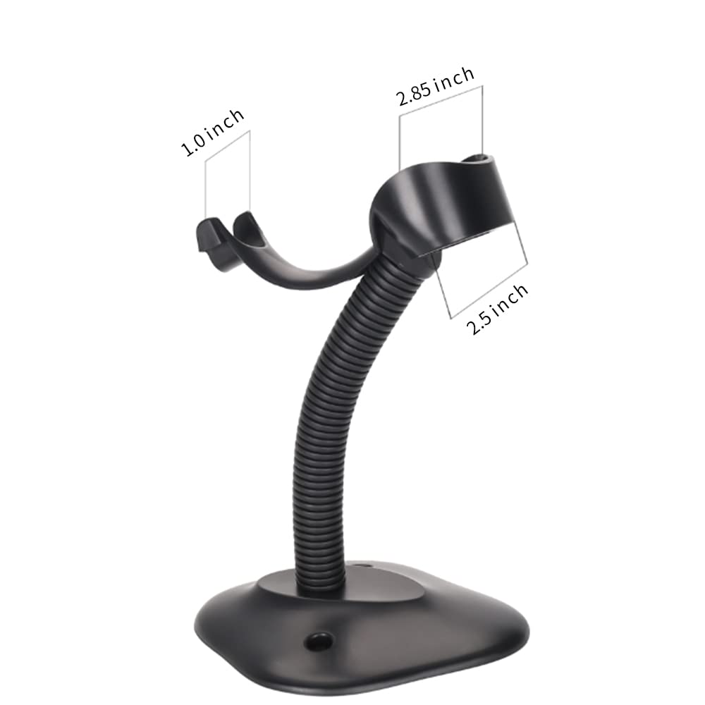 Adjustable Goose Neck Barcode Scanner Stand - Hands-Free Desk Mount Holder for Retail, Warehouse & Office Use