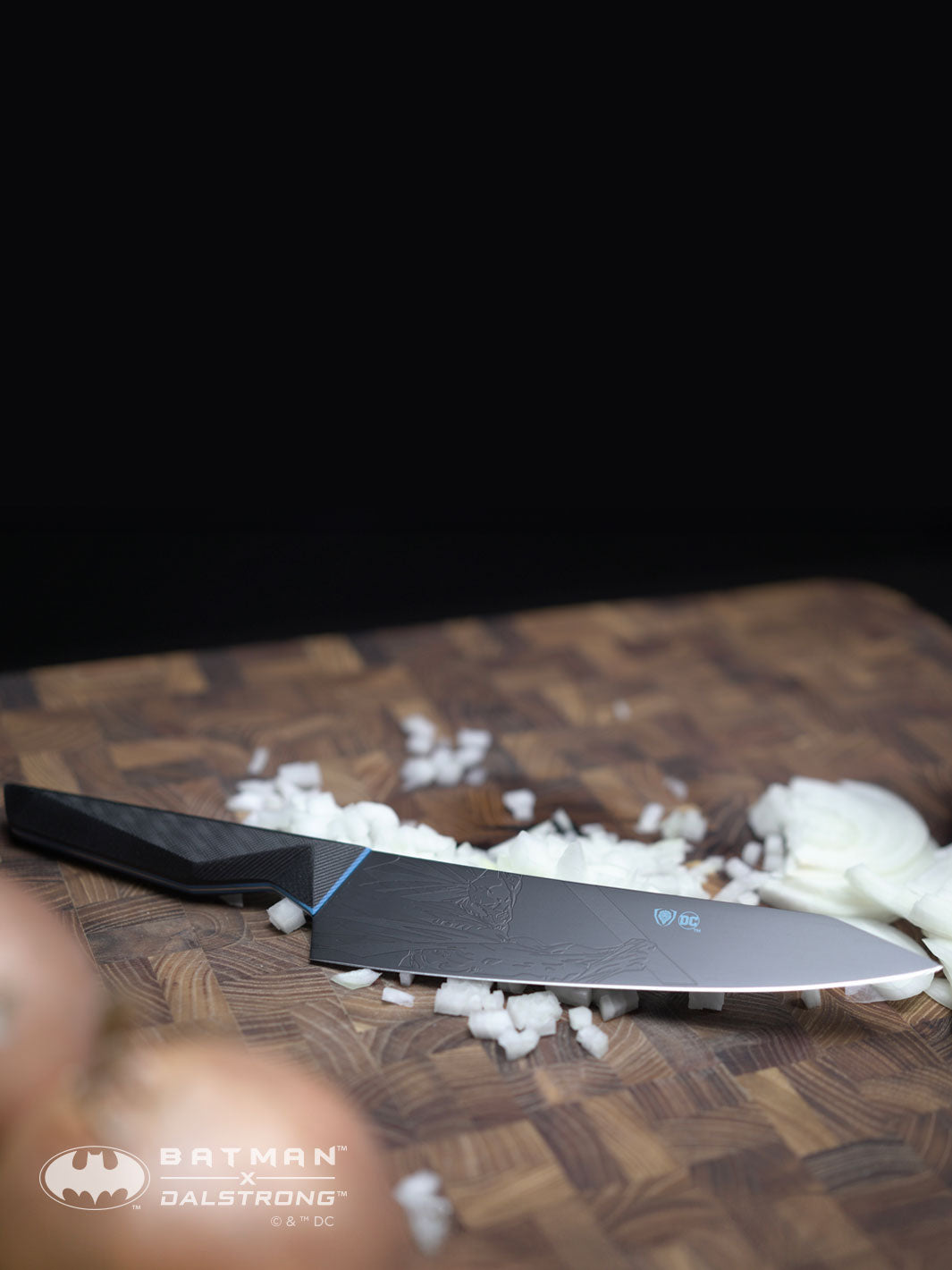 Dalstrong Batman Shadow Black Edition 8-Inch Chef's Knife - High Carbon German Steel Kitchen Knife for Professional Chefs & Home Cooking - Perfect for Slicing, Dicing & Chopping Vegetables, Meat & Herbs