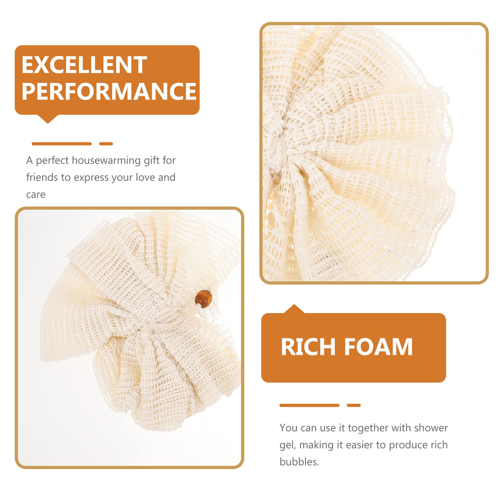 FOMIYES 2-Pack Exfoliating Bath Sponges & Shower Pouf - Sisal Loofah Gloves for Body Wash, Shampoo & Skin Care - Soft Bath Flower Sponge for Gentle Cleansing & Relaxing Shower Experience - Perfect for Spa, Home Bath & Gift Sets