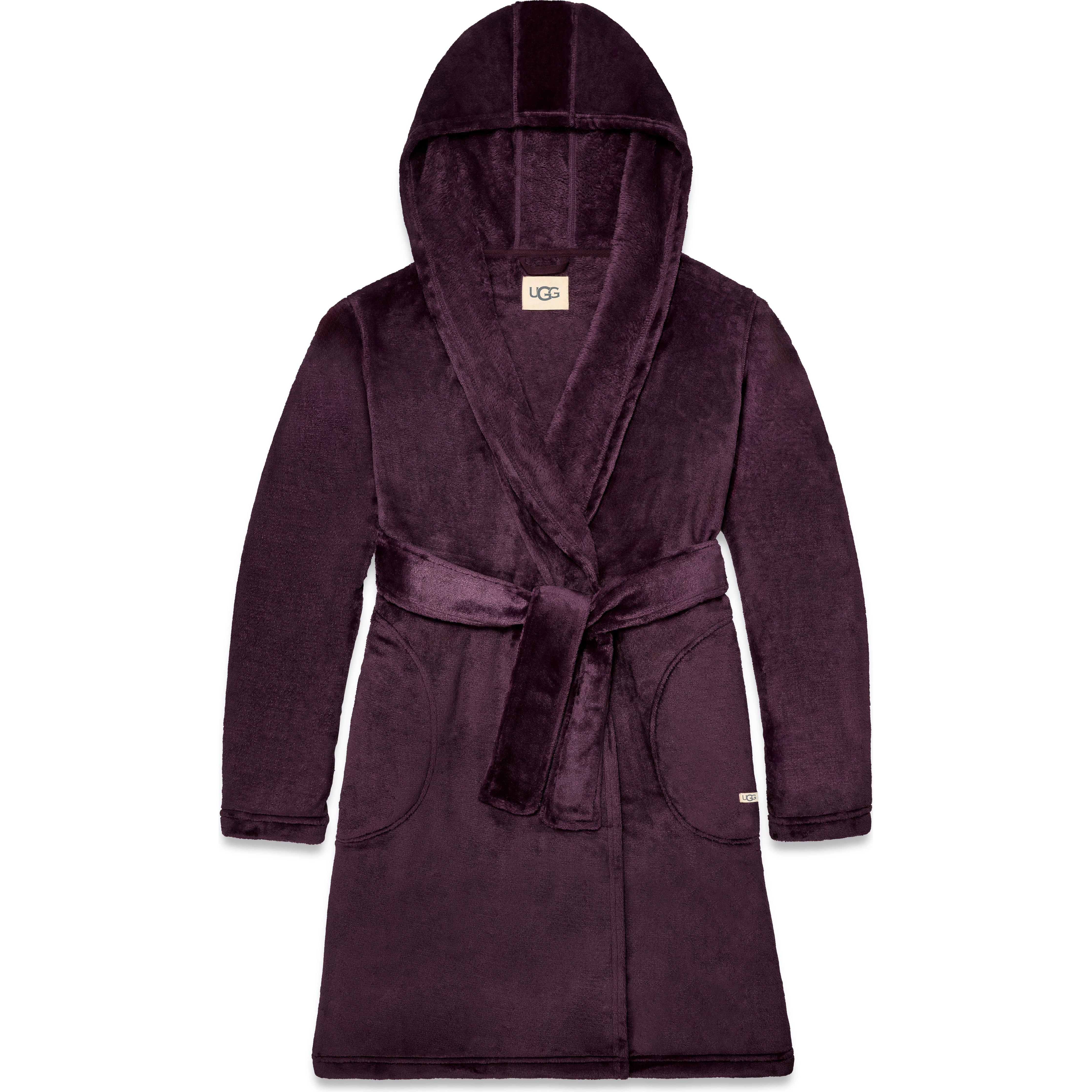 UGG Women's Miranda Fleece Robe in Port - Soft Plush Fleece Bathrobe for Women, Cozy Loungewear for Relaxing at Home, Spa Days & Winter Comfort
