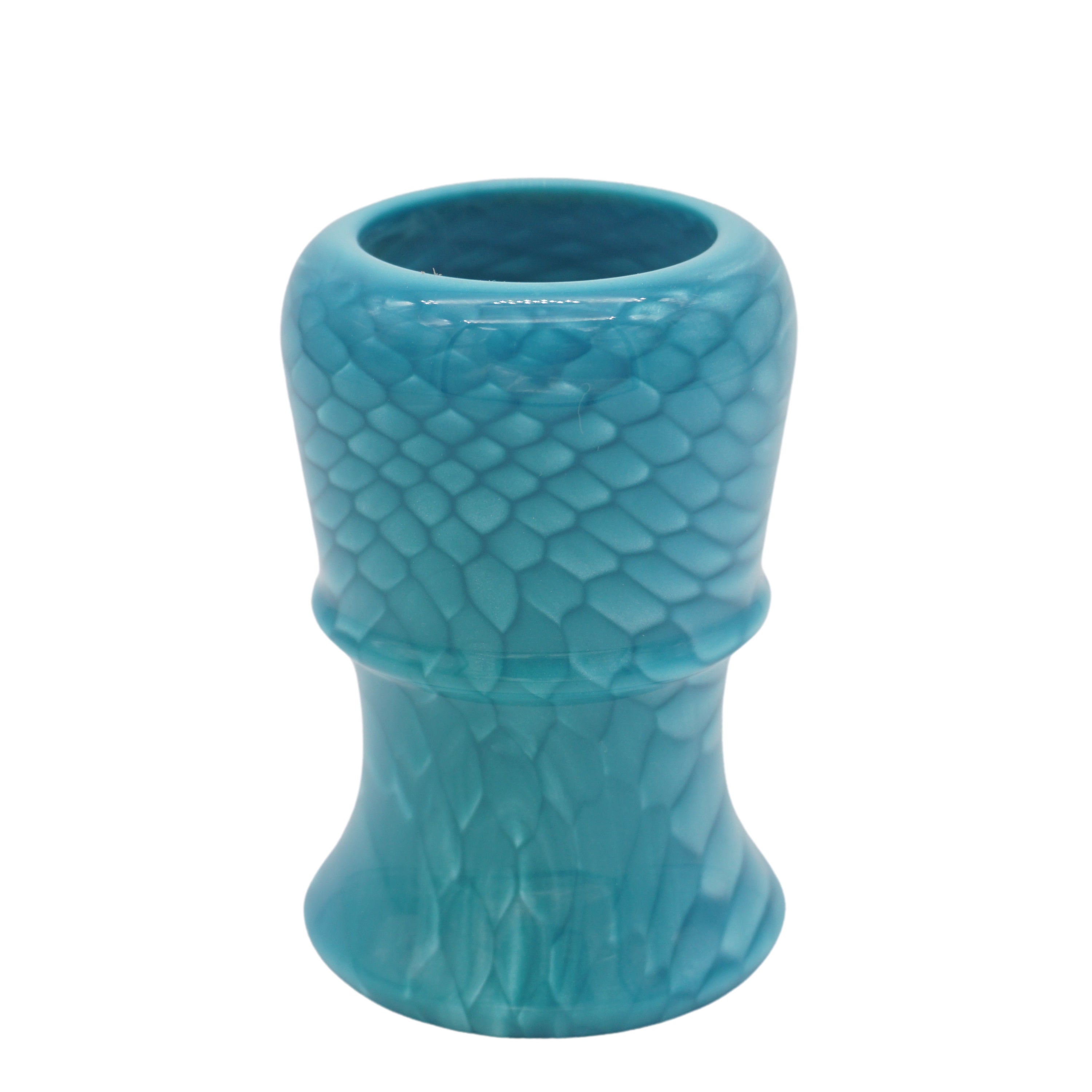 Premium Blue Snakeskin Handmade Shaving Brush Handle - Fits 24mm & 26mm Knots - Perfect for Wet Shaving & Grooming Gifts for Men