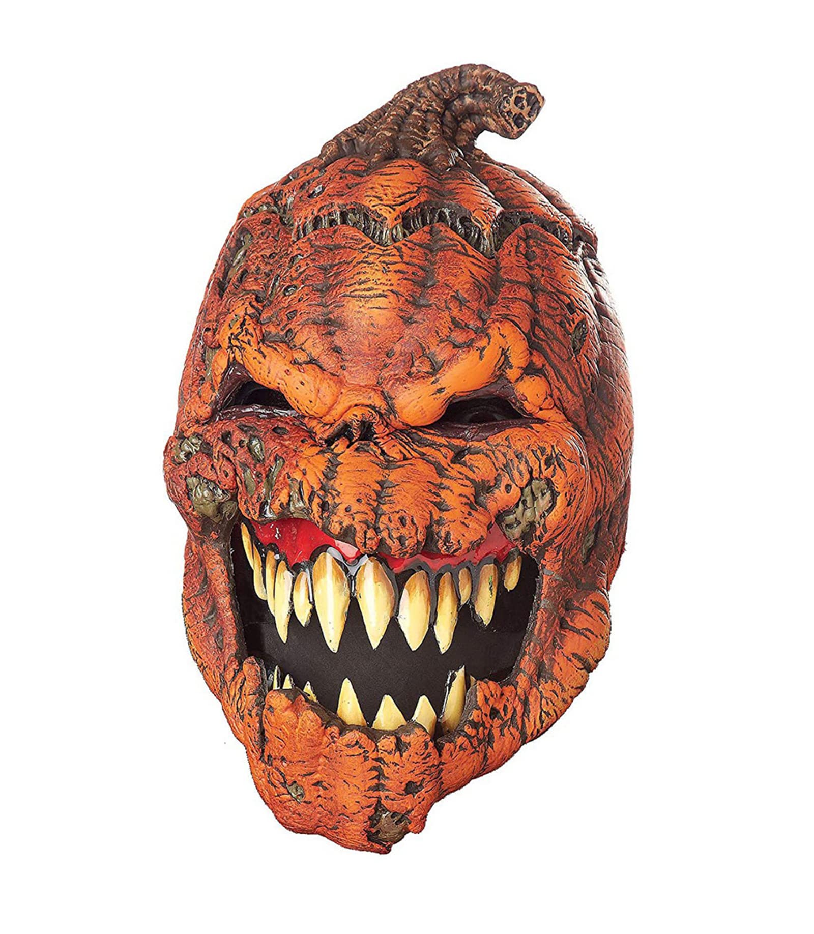Scary Halloween Pumpkin Mask - Full Head Latex Horror Mask for Adults, Creepy Costume Accessory - Perfect for Halloween Parties, Haunted Houses & Cosplay Events