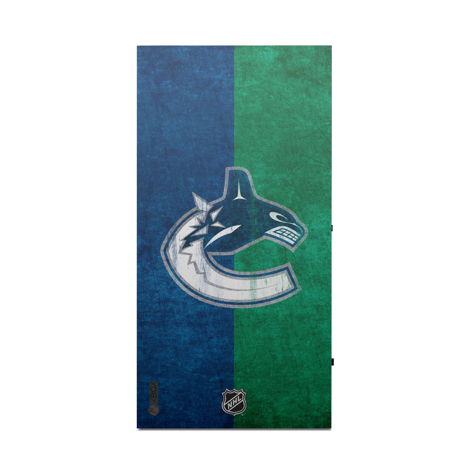 Official NHL Licensed Vancouver Canucks Distressed Vinyl Skin Sticker - Compatible with Xbox Series X Console & Controller Bundle - Perfect for Gaming Setups & Sports Fan Decor