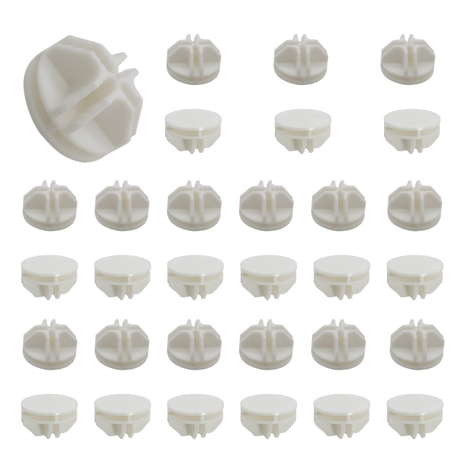 50Pcs White Wire Cube Plastic Connectors - Modular Grid Organizer for Closet Storage, Wire Shelving & DIY Home Organization - Perfect for Bedroom, Garage & Office Storage Solutions