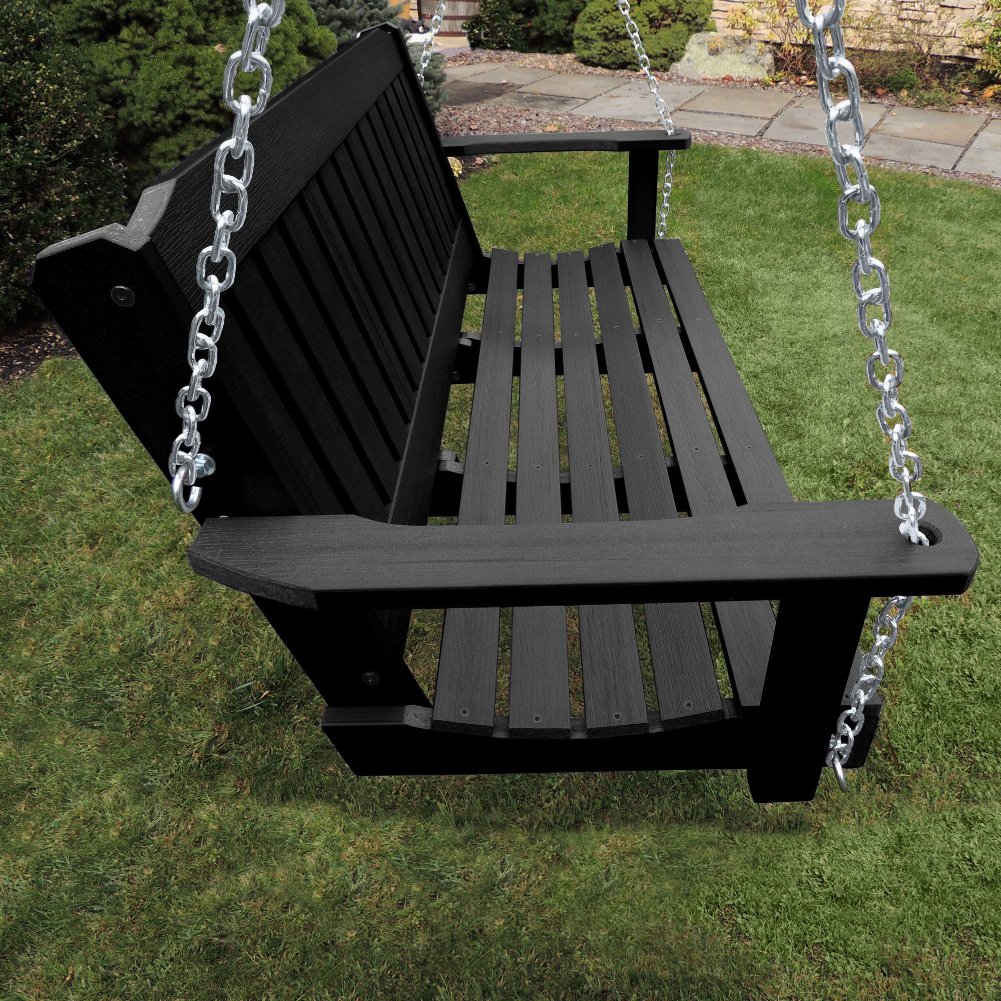 5ft Lehigh Porch Swing - Heavy Duty Outdoor Hanging Bench for Garden, Patio, Deck - Perfect for Relaxing & Lounging in Backyard, Front Porch or Balcony