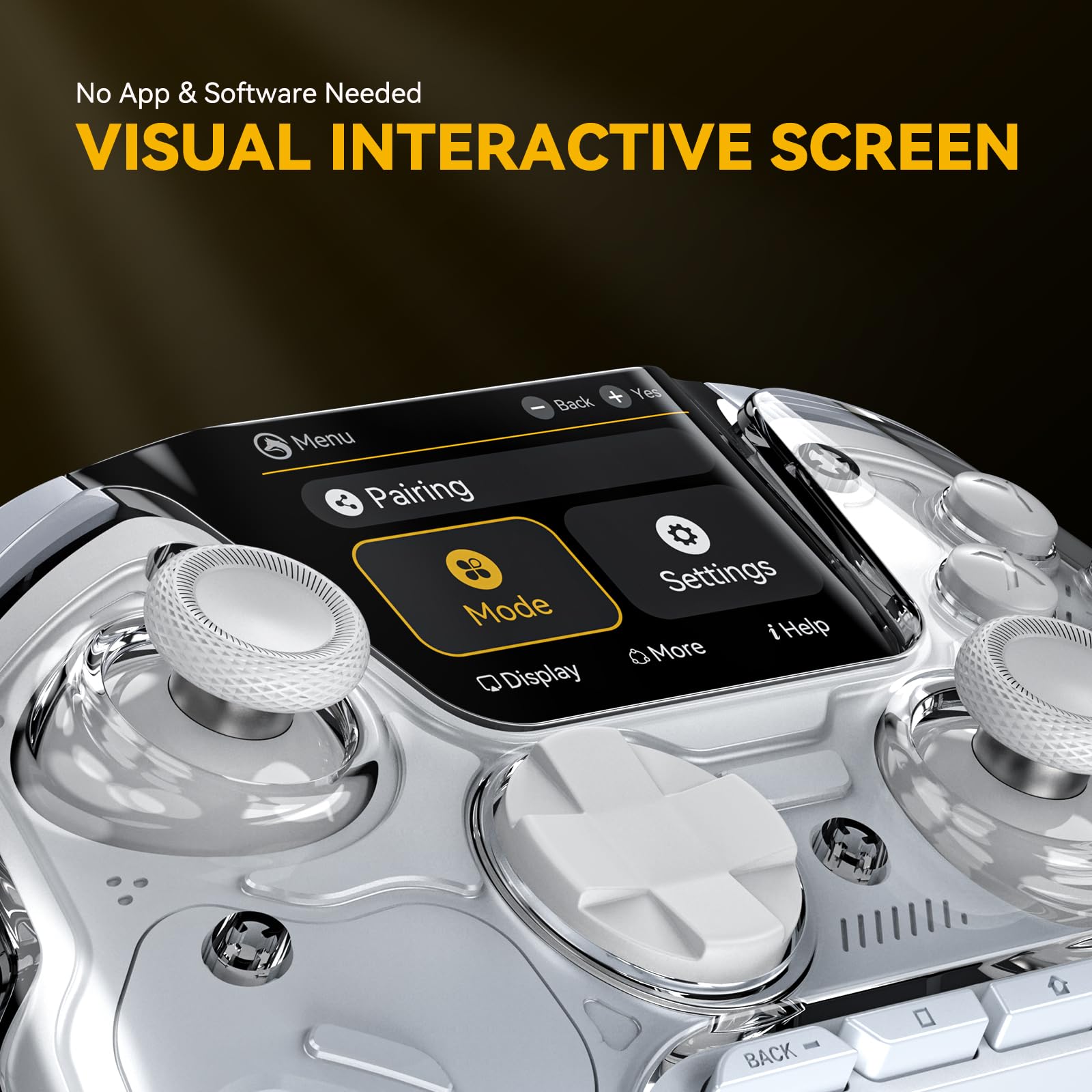 ManbaOne Wireless Gaming Controller for PC/Switch/iOS/Android - RGB, Remappable Buttons - Perfect for Gaming & Streaming