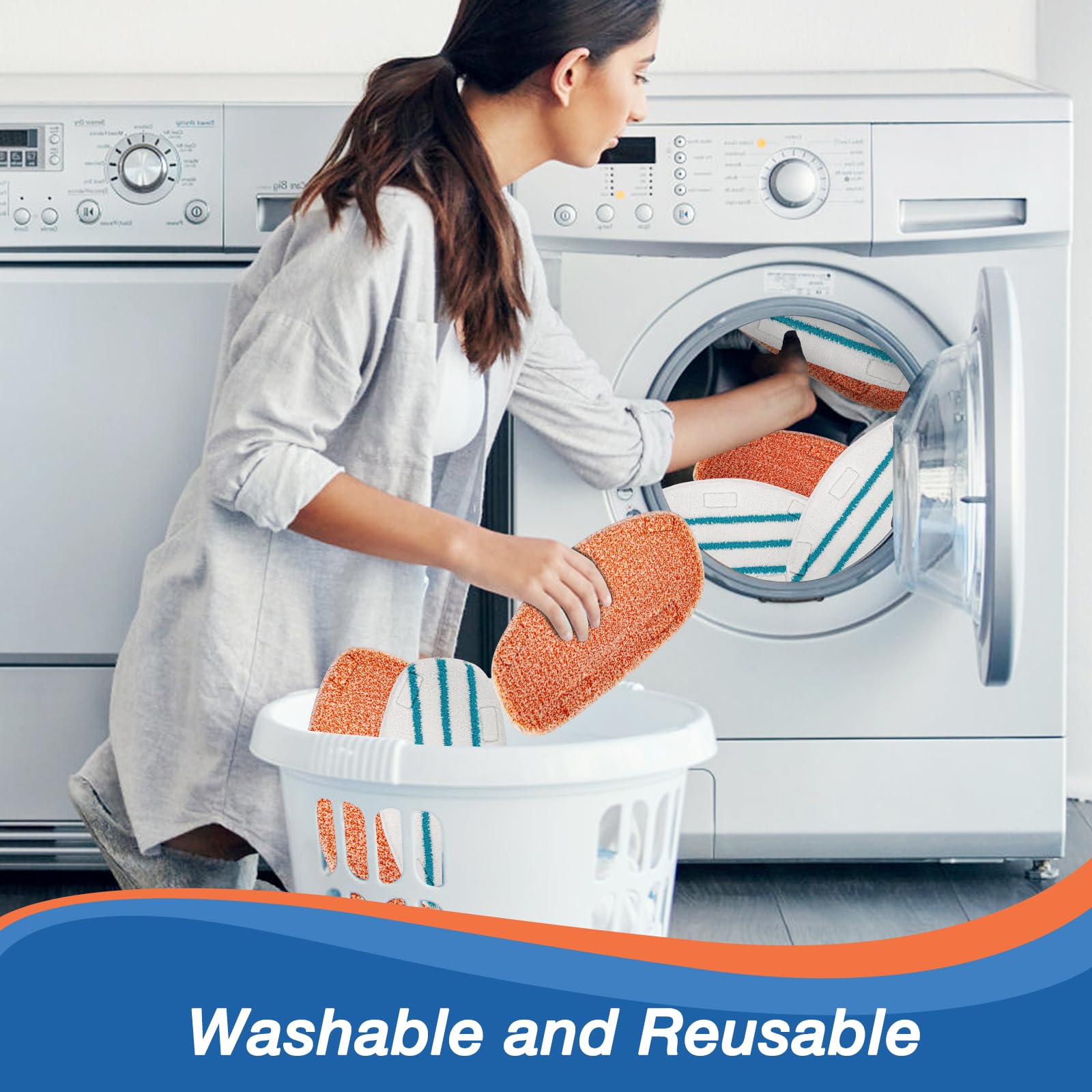 8 Pack Steam Mop Replacement Pads - Compatible with PurSteam 10-in-1 Steam Mop Cleaner - Includes 4 Upgraded Ultra Cleaning Pads & 4 Washable Microfiber Pads - Perfect for Hardwood Floors, Tile, Laminate & Carpet Cleaning