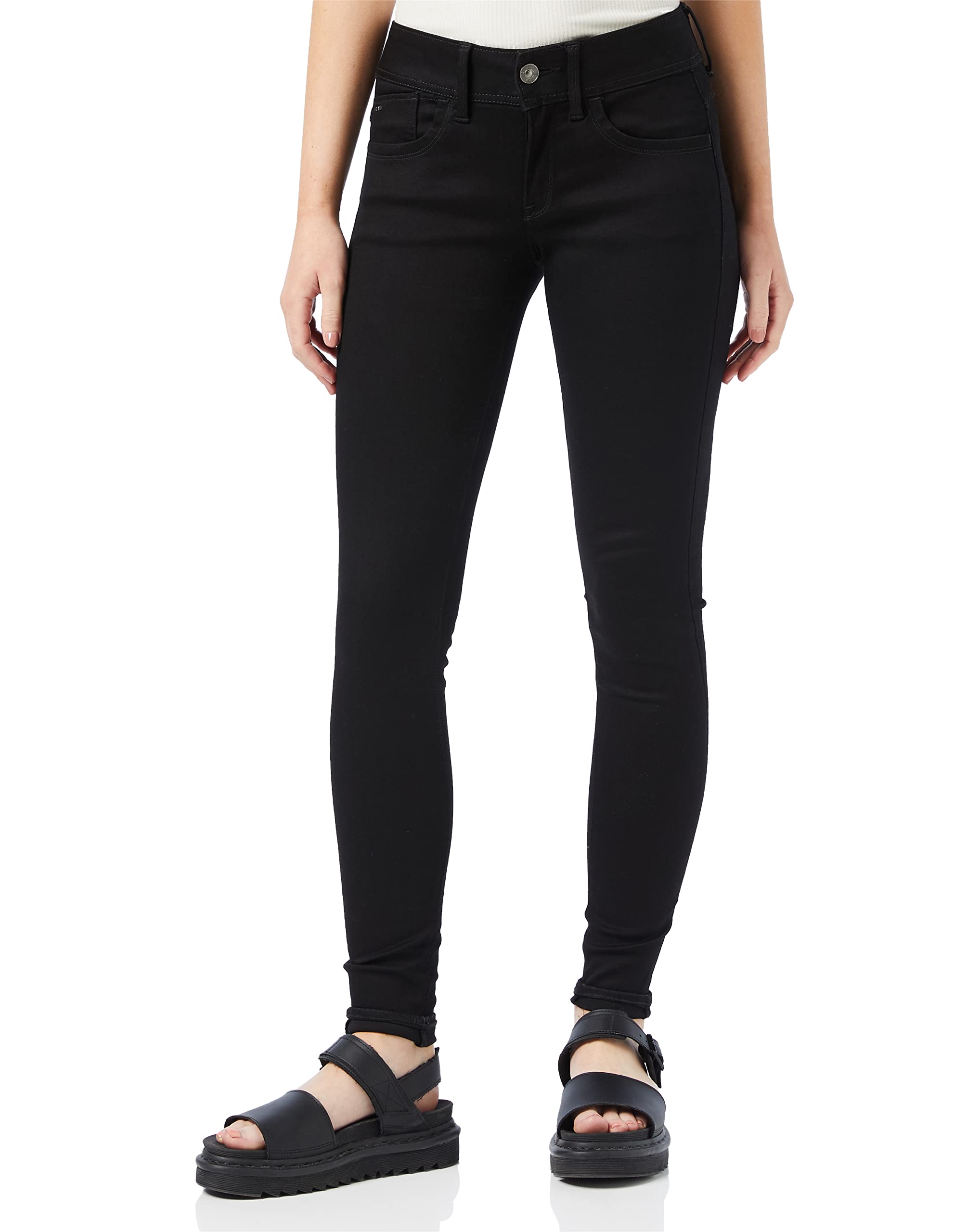 G-Star Raw Women's Lynn D Mid Rise Super Skinny Fit Jeans - Stylish Slim Denim Pants for Casual Wear & Night Out