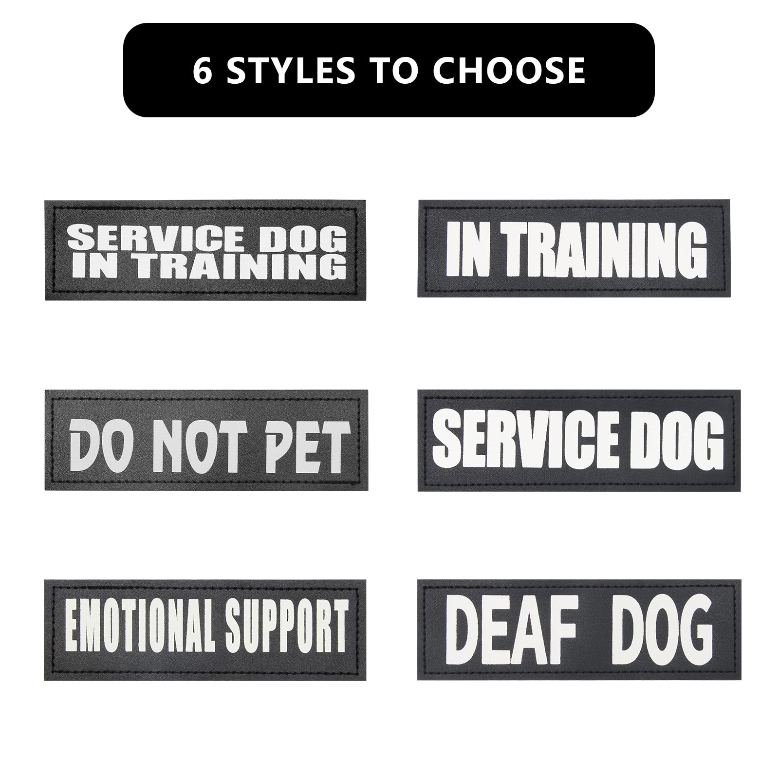 Coolrunner 2-Pack Reflective Dog Patches + 1 Embroidered 'Do Not Pet' Patch for Large Dog Vests & Harnesses (6.3 x 2 in) - High Visibility Safety Gear for Night Walks, Training, and Service Dogs