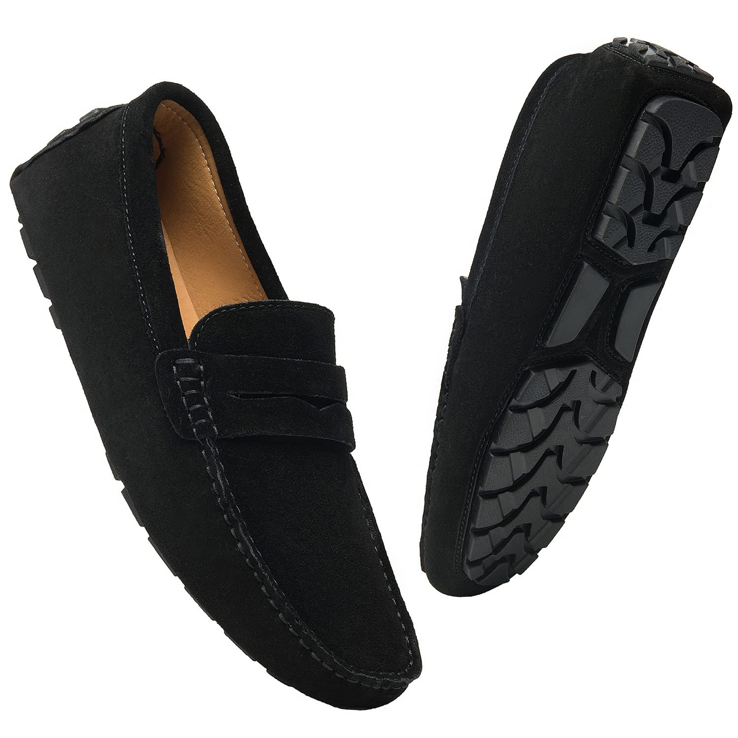 Go Tour Men's Penny Loafers - Classic Moccasin Driving Shoes | Slip-On Casual Boat Shoes for Men | Perfect for Business, Office & Weekend Outings