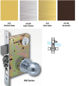 Arrow AM22 Office Mortise Knob Lock - Secure & Durable Door Lock for Commercial & Home Use - Perfect for Offices, Bedrooms, and Storage Rooms