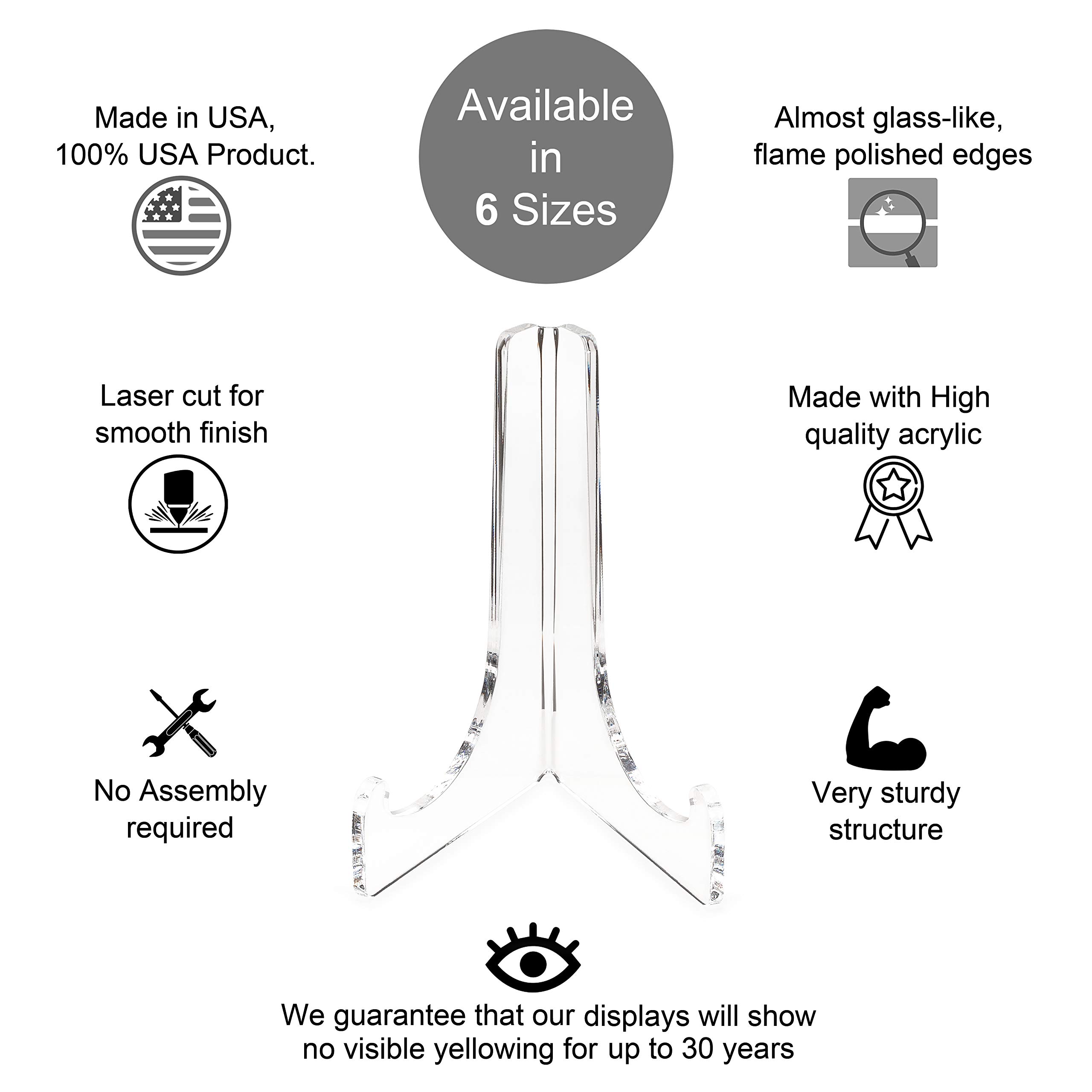 Clear Choice Single-Bend Acrylic Easel Stand - 12.5