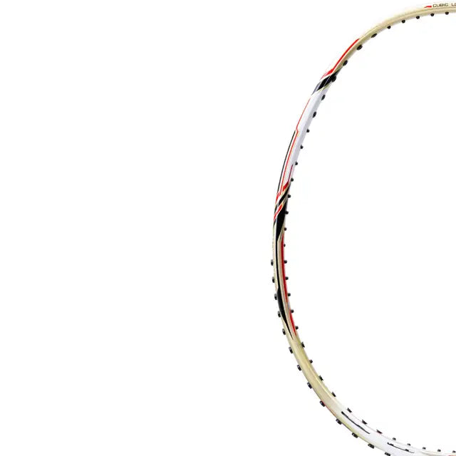 Li Ning Aeronaut 9000 White/Gold Badminton Racket - Professional Prestrung Racquet for Advanced Players | Perfect for Tournaments & Training | Made in China