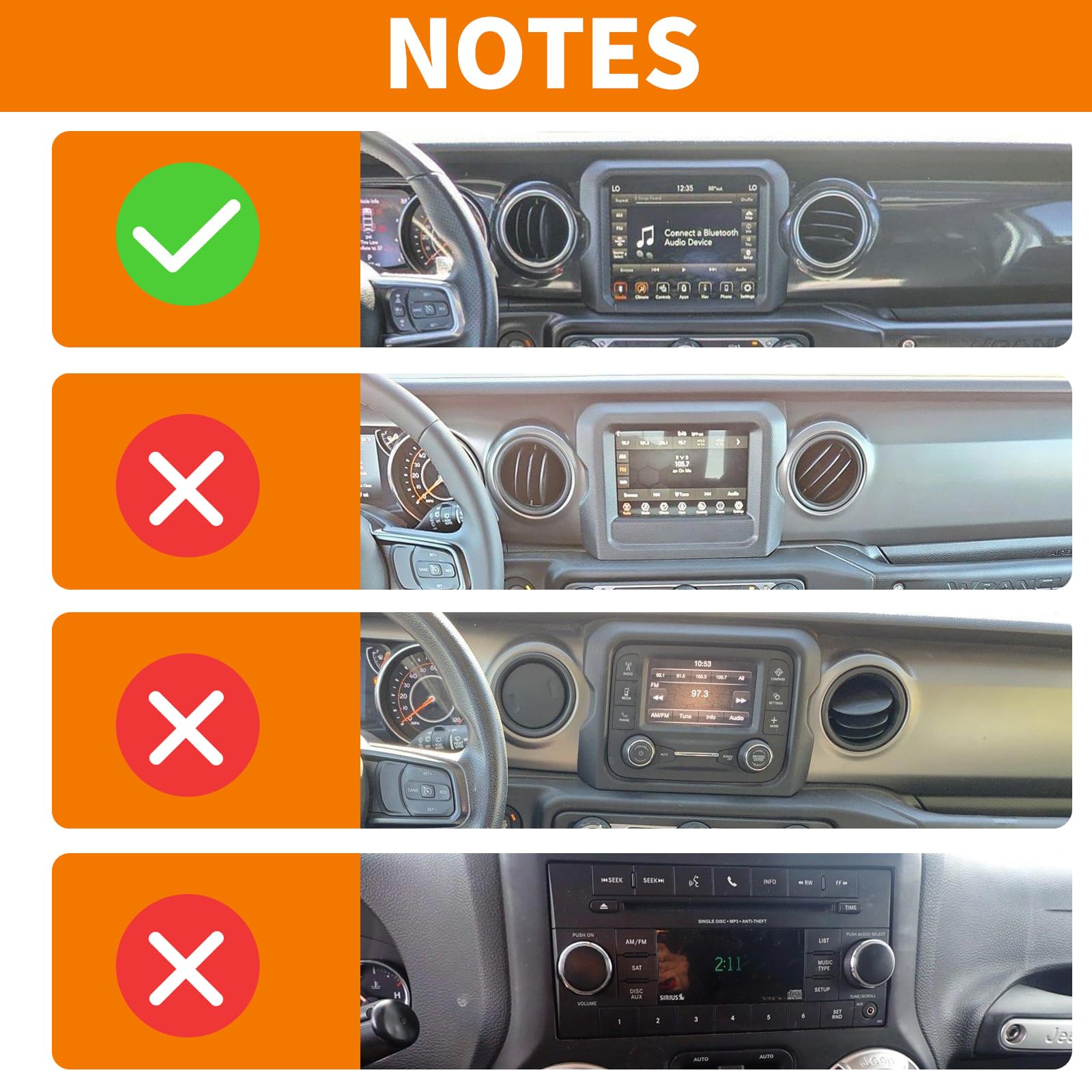 Jeep JL Center Console Radio Display Panel Trim Cover - Red Carbon Fiber Interior Accessory for 2018-2023 Wrangler JL JLU & Gladiator JT (8.4 inch) - Upgrade Your Ride with Premium Style & Protection for Off-Road Adventures