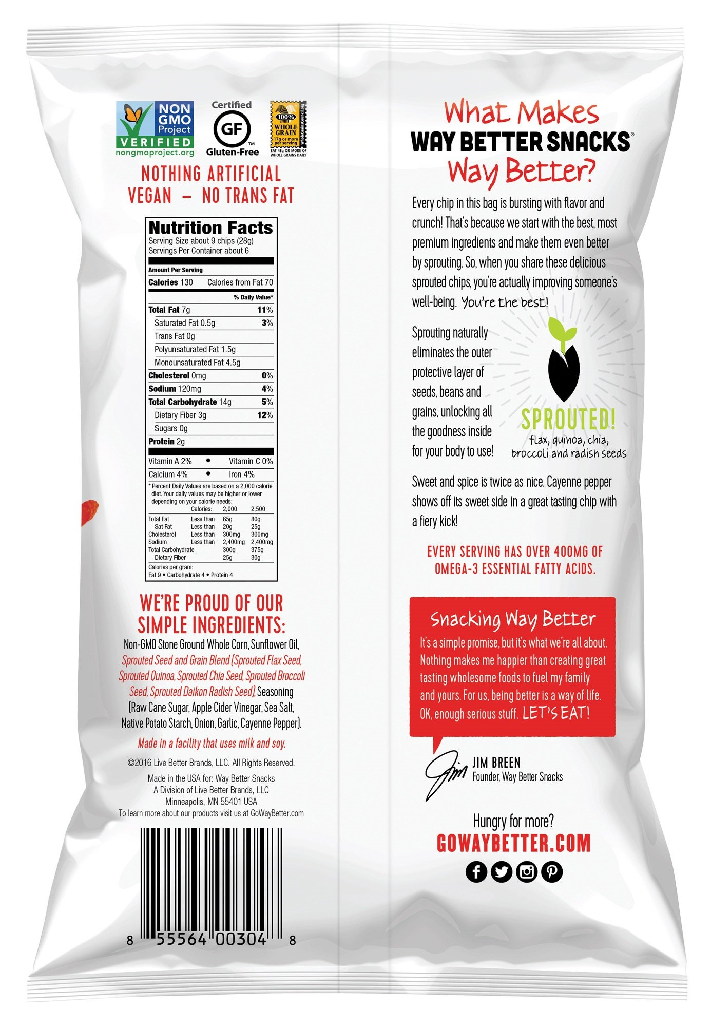 Way Better Snacks Sprouted Gluten Free Tortilla Chips - So Sweet Chili Flavor, 12 Count Pack | Healthy Snack for Parties, Movie Nights & Keto Diets