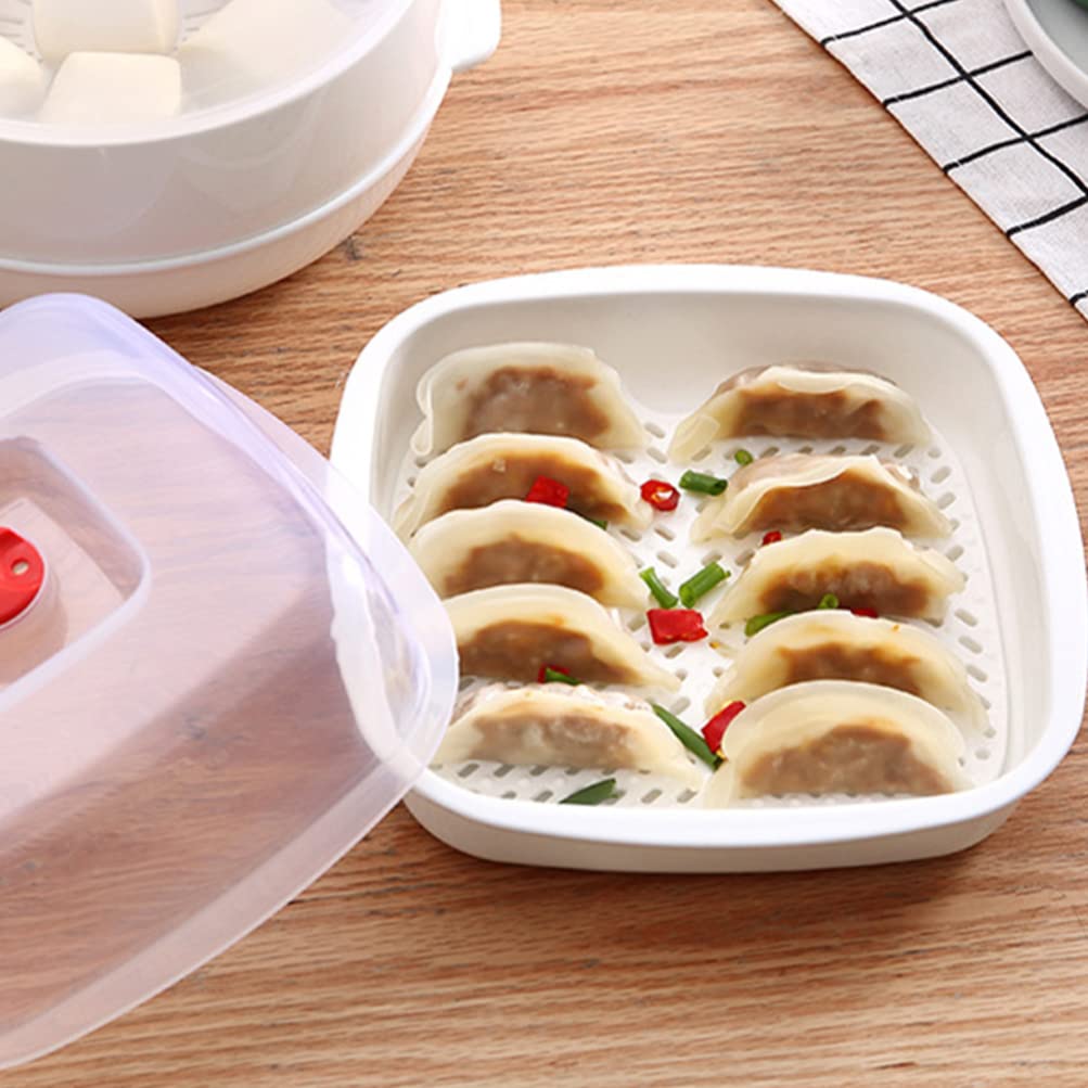 Microwave Steamer with Lid - Vegetable, Fish & Baby Food Steamer for Healthy Cooking | Perfect for Meal Prep, Quick Dinners & Nutritious Baby Food