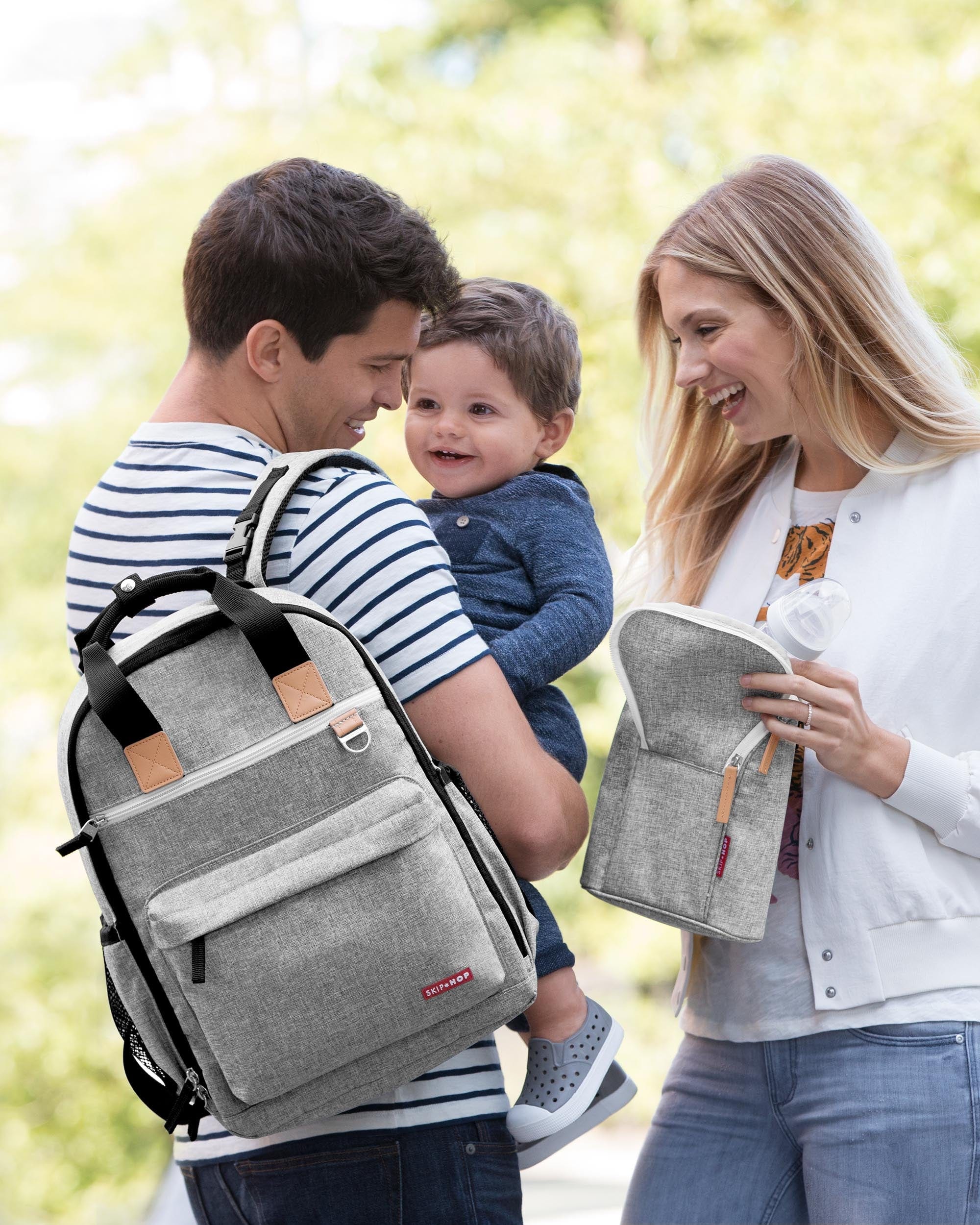 Skip Hop Grab & Go Double Bottle Bag - Insulated Baby Bottle Holder for Twins, Perfect for Daycare, Travel & On-the-Go Parents - BPA-Free & Leak-Proof Design
