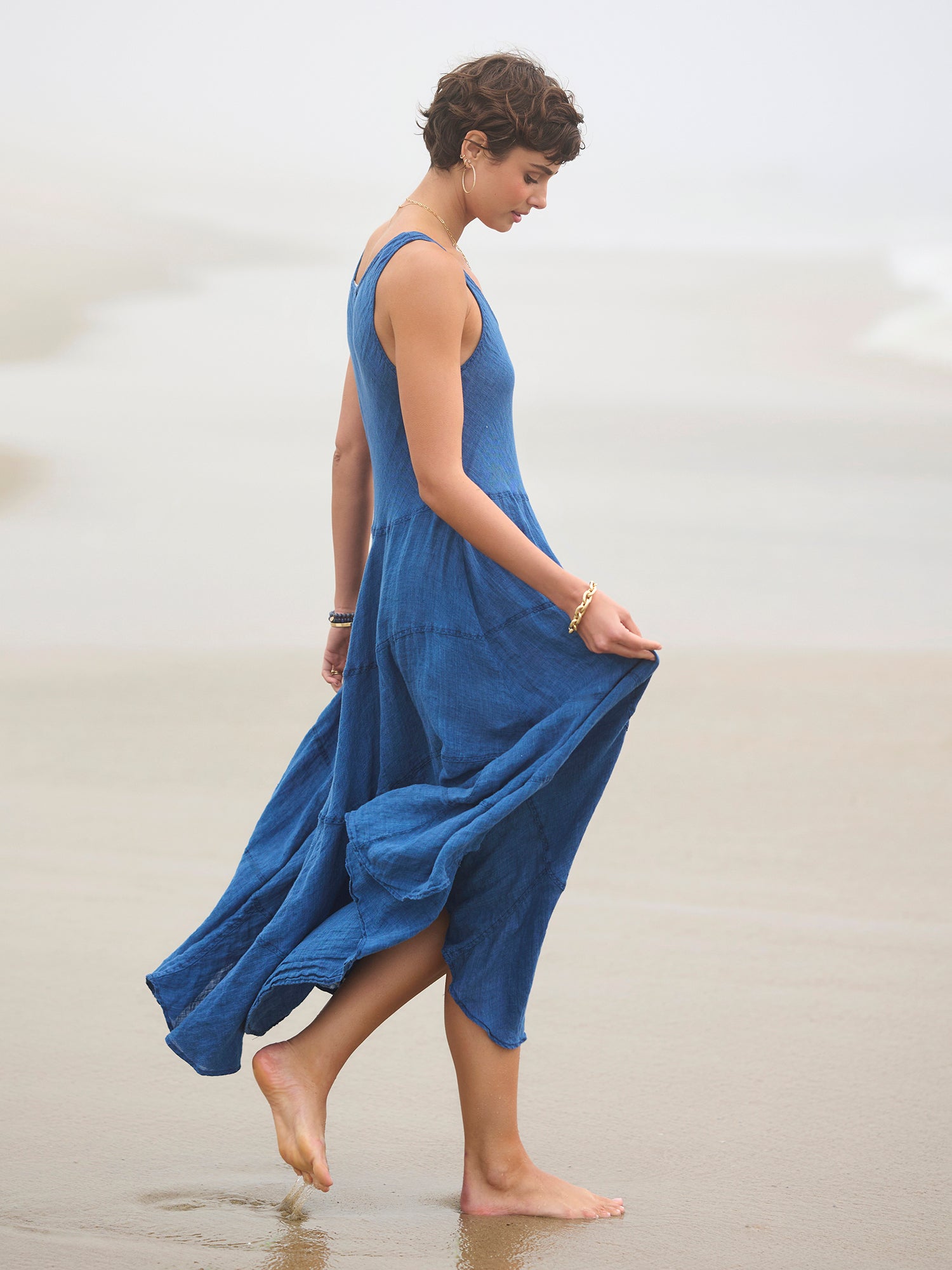 Shari Linen Dress for Women - Breathable Summer Maxi Dress with Pockets | Perfect for Beach Vacation, Date Night & Casual Outings