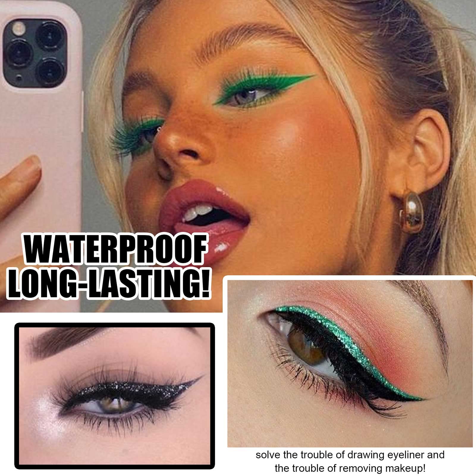 4 Pairs Universal Eyeliner & Eyelash Patches - Waterproof, Reusable Eye Makeup Stickers for Perfect Winged Liner & Lash Application - Ideal for Daily Makeup, Parties, and Professional Salon Use