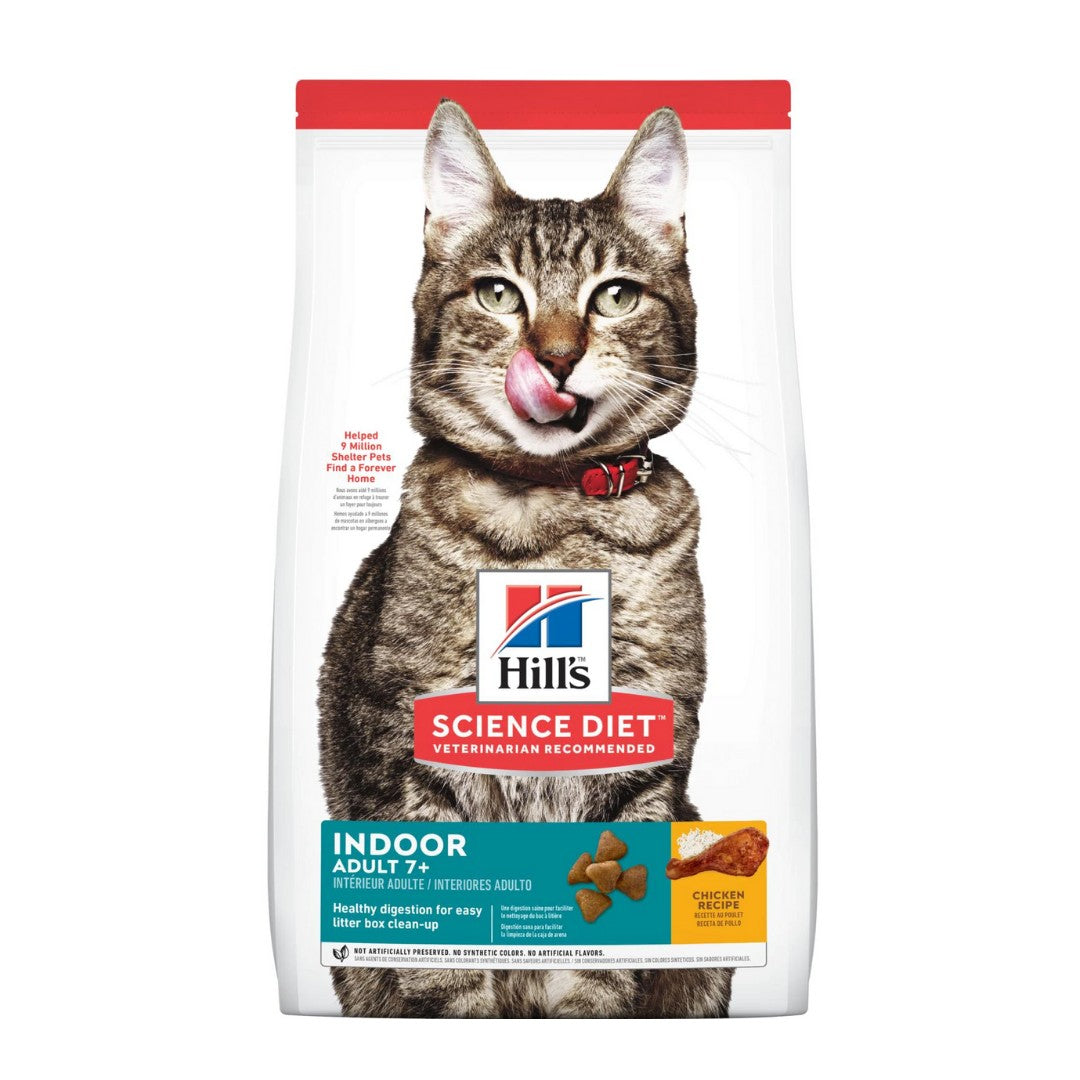 Hill's Science Diet Adult 7+ Indoor Cat Food - Dry Kibble for Senior Cats - Supports Kidney & Heart Health - Perfect for Indoor Lifestyles & Weight Management