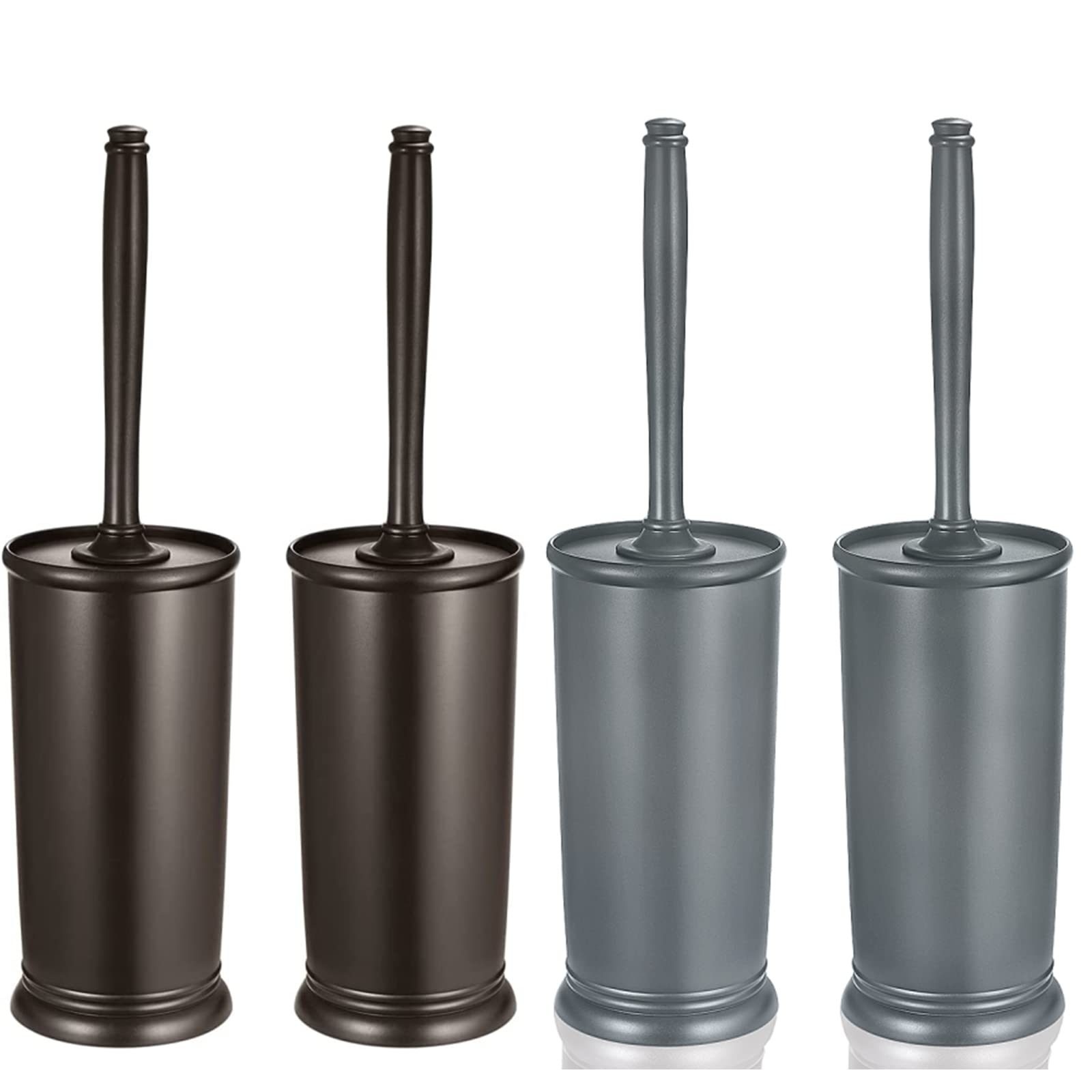 Modern Toilet Brush Holder Set - 4 Pack Deep Cleaning Scrubber for Bathroom & RV Use