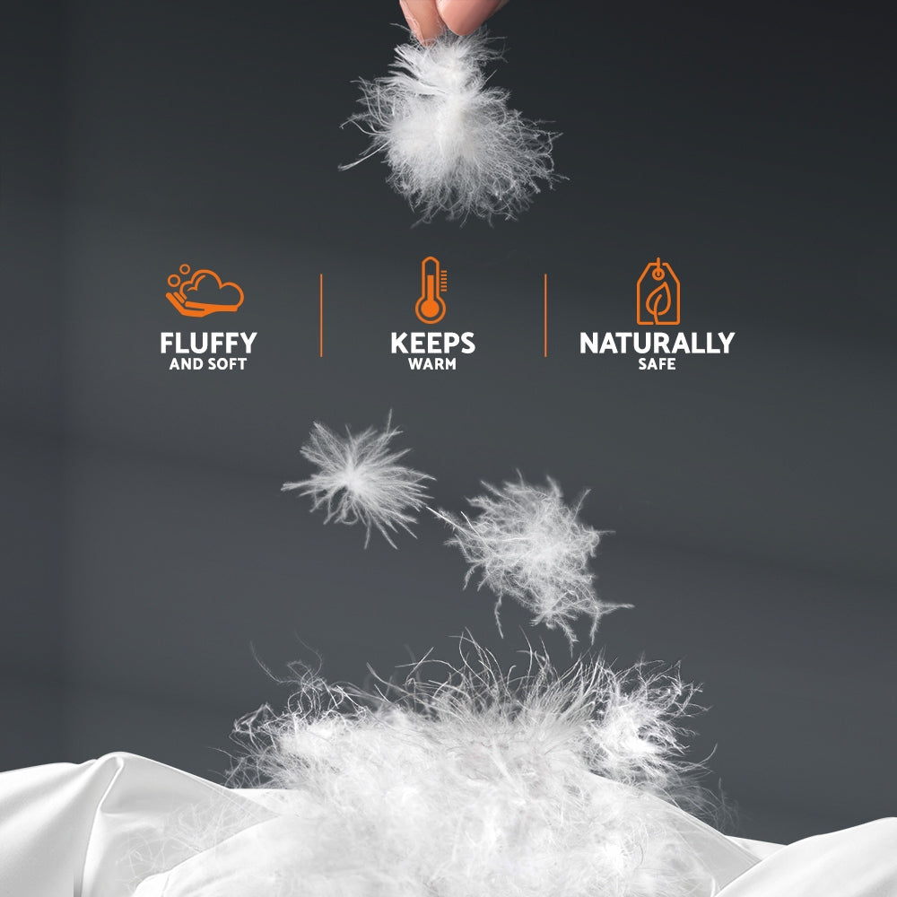 Premium Queen Size Goose Down Comforter - Ultra Soft & Hypoallergenic Bedding for All Seasons - Perfect for Cozy Nights & Luxurious Sleep