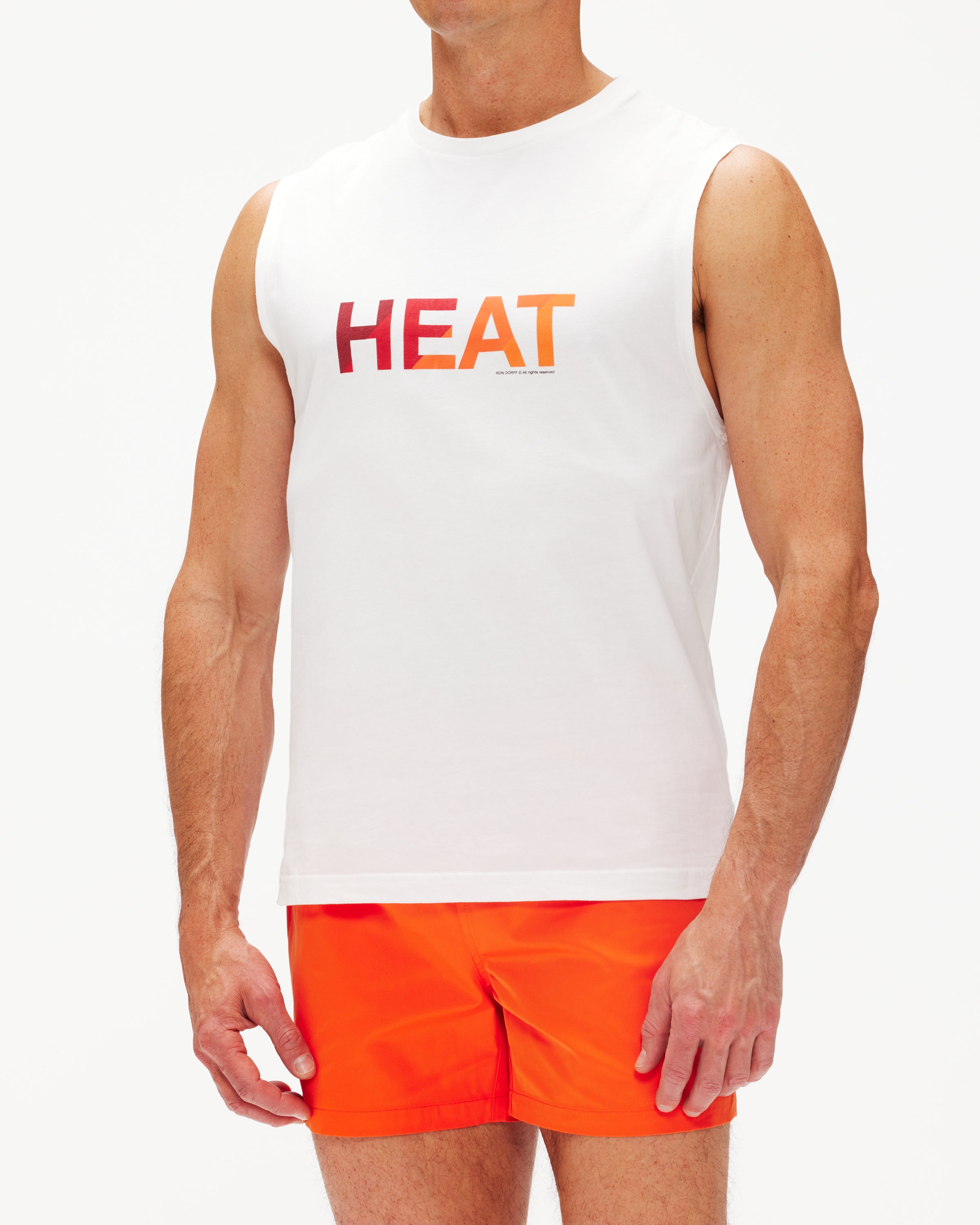 Ron Dorff Men's Sleeveless T-Shirt - Breathable Workout Tank Top for Gym, Running & Summer Outdoor Activities