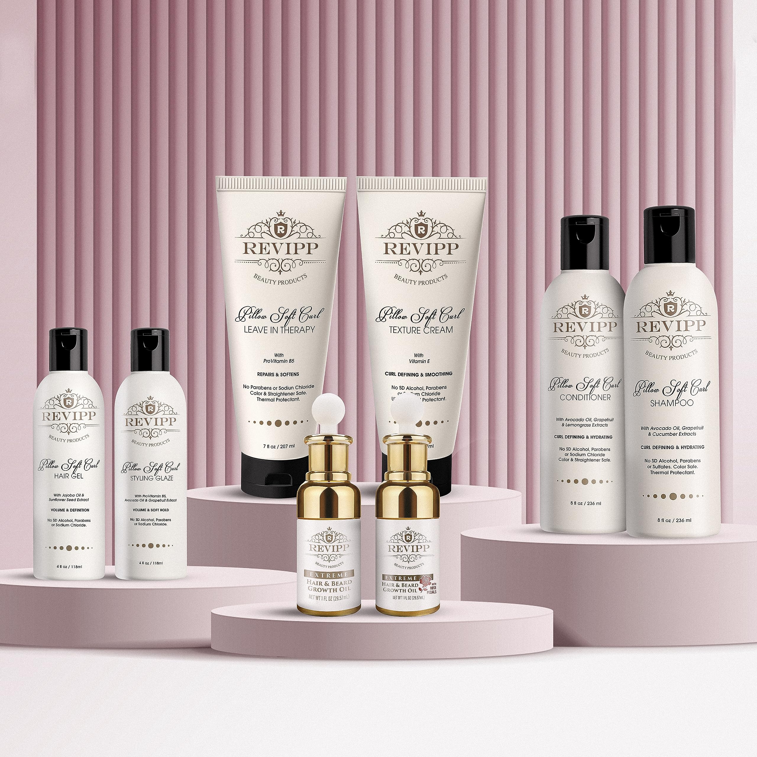 REVIPP Ultimate Hair Care: All-in-One Texture Cream, Conditioner, Hair Gel, Styling Glaze, Shampoo & Leave-In Treatment - Multi-Benefit Hair Therapy for Healthy, Shiny & Beautiful Hair - Perfect for Daily Styling, Salon Results at Home & Frizz Control