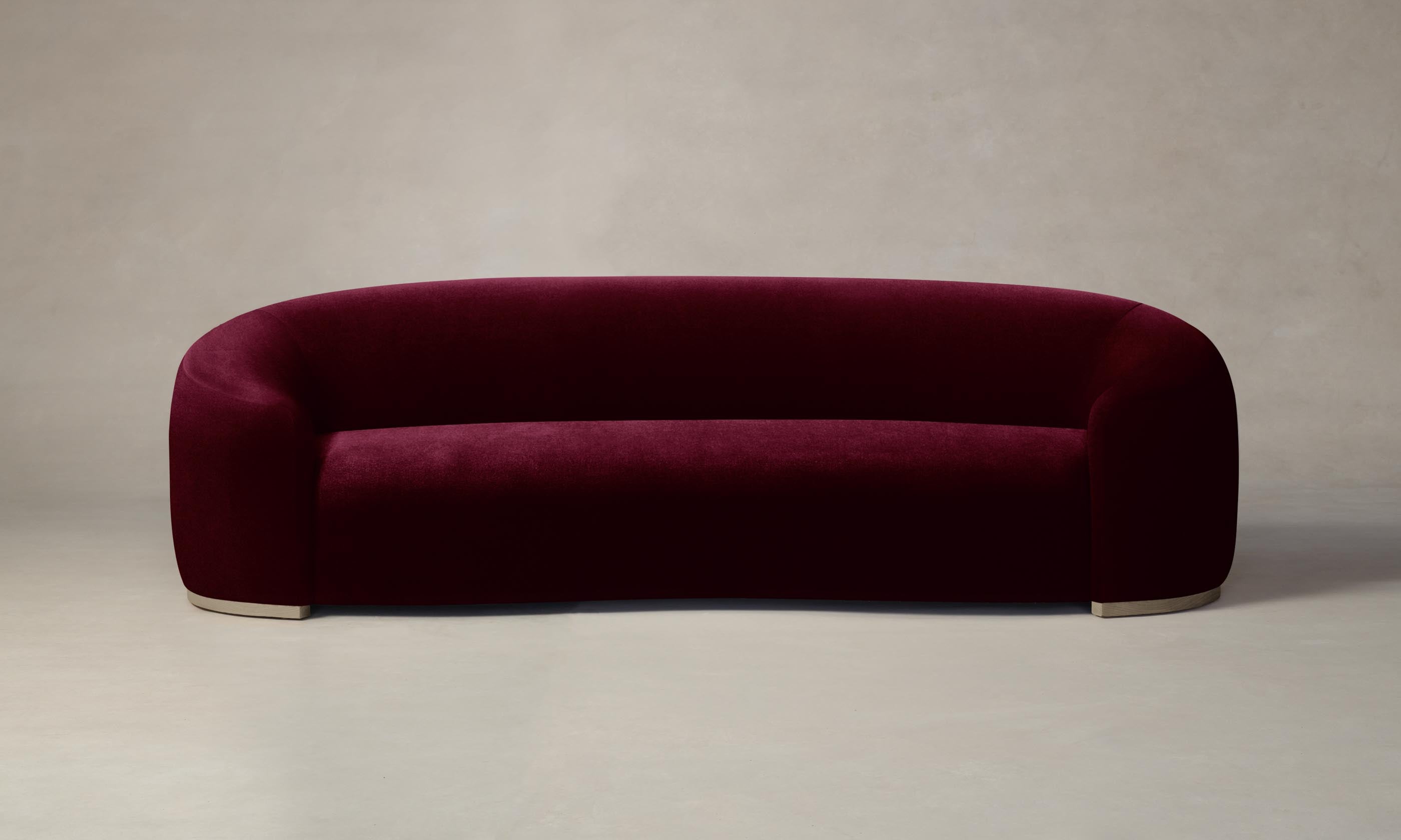 Luxury Mohair Crimson Chelsea Sofa - Elegant Mid-Century Modern Living Room Furniture for Home & Office Decor